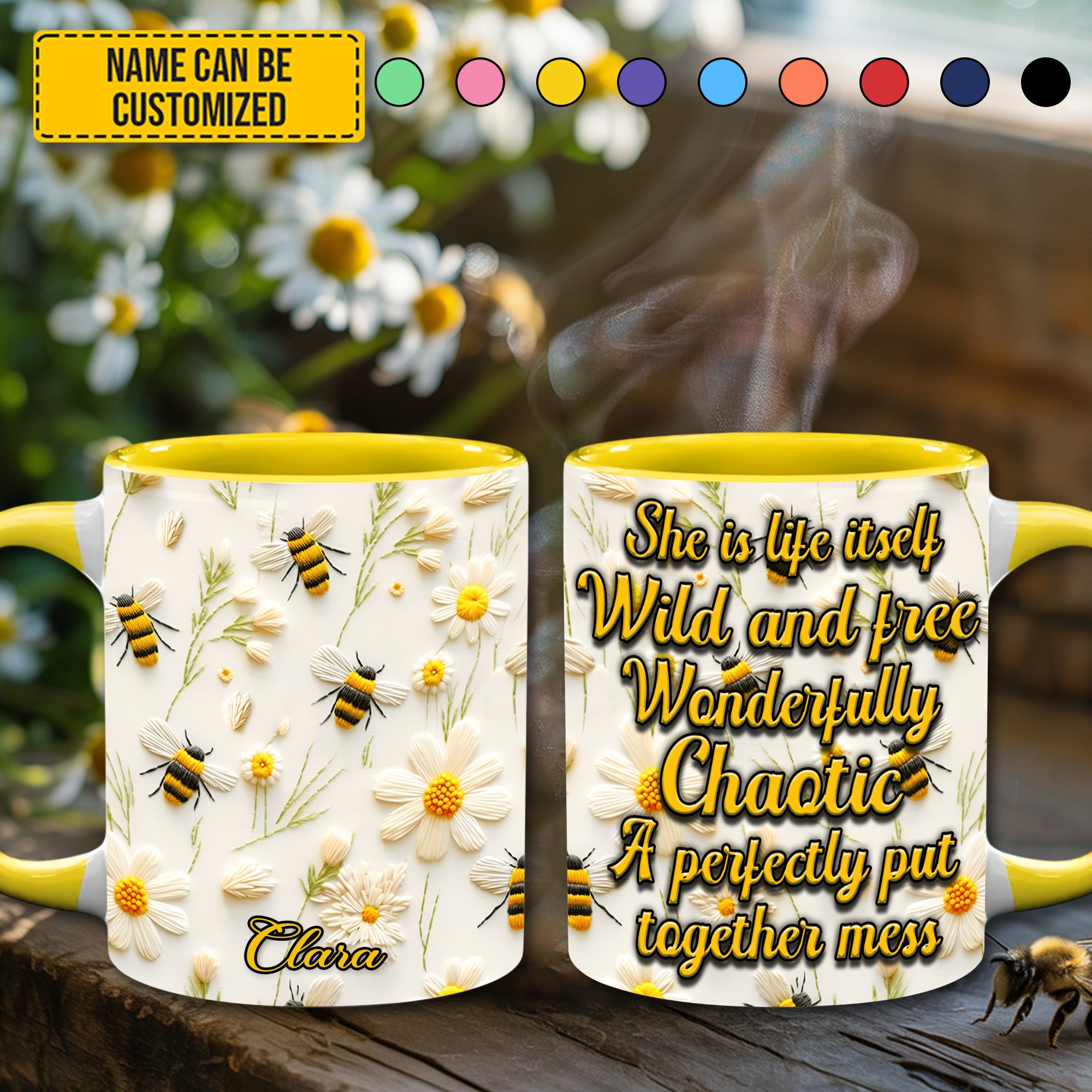 Personalized Bee Accent Mug She Is Life Itself Best Bee Gifts For Men
