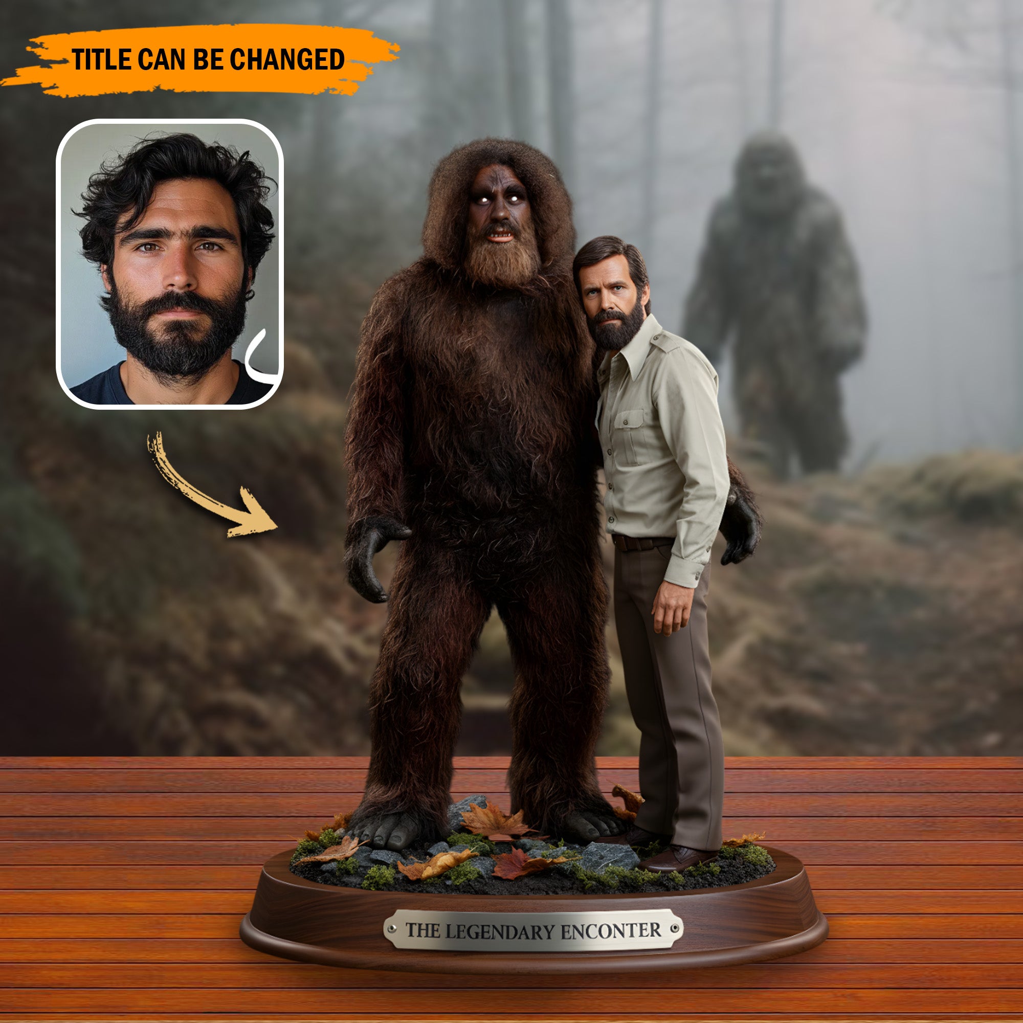 Personalized Best Friend Acrylic Plaque Bigfoot With Me Gifts For Bigfoot Lovers - Image 3