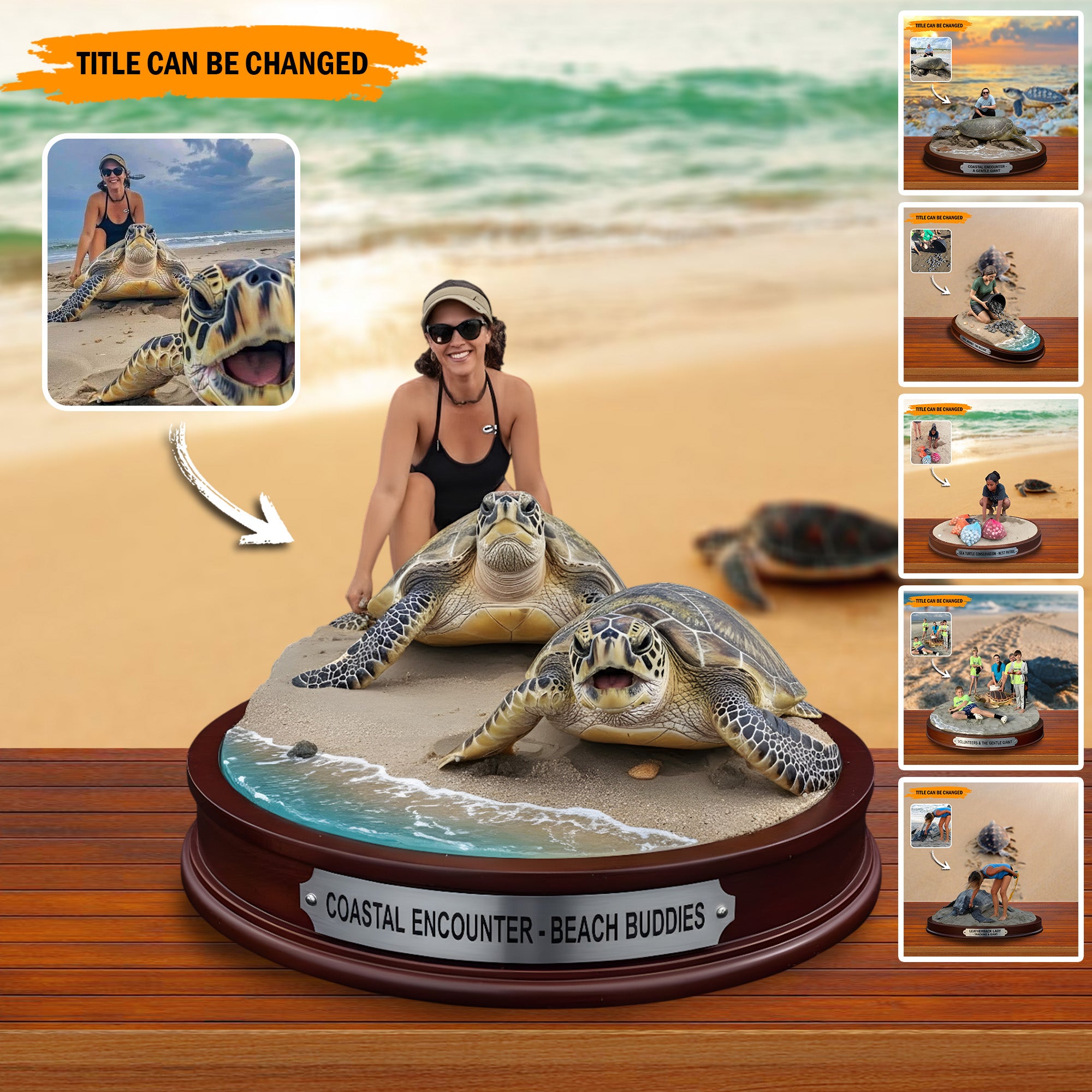 Personalized Best Friend Acrylic Plaque Sea Turtles & Me Gifts For BFF
