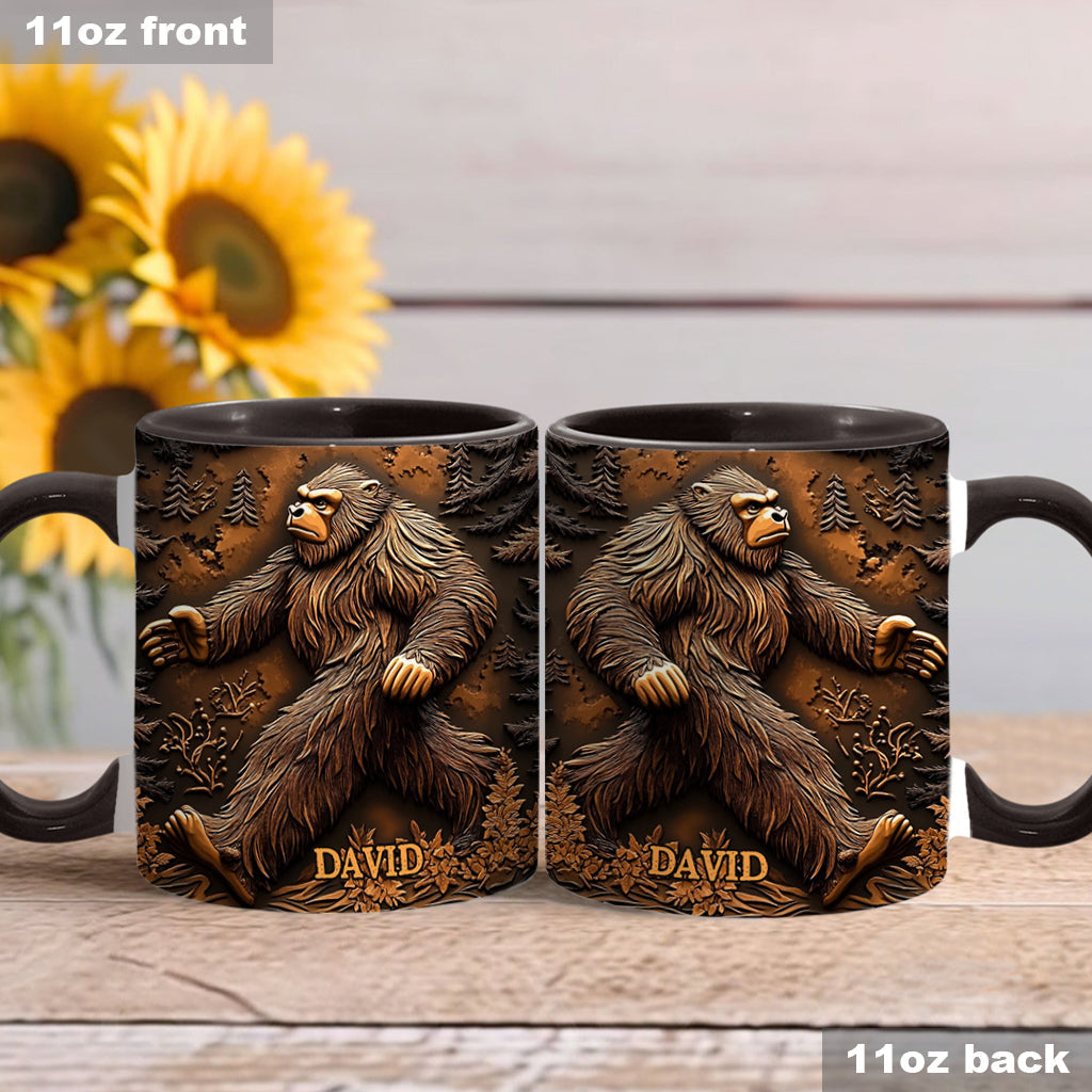 Personalized Bigfoot Accent Mug Believe In Yourself Gifts For People Who Like Bigfoot - Image 3