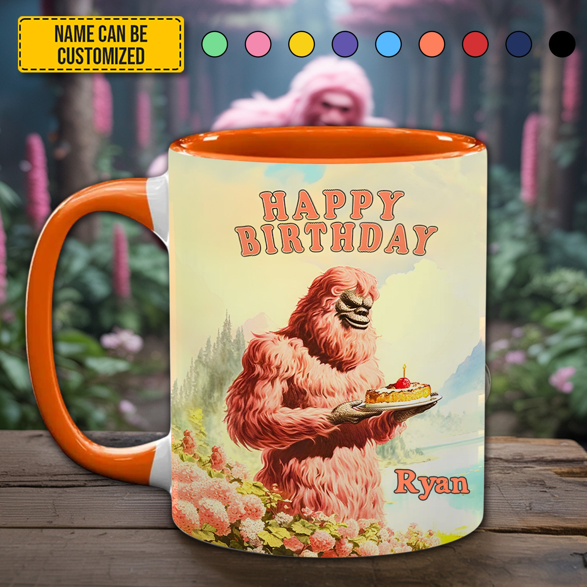 Personalized Bigfoot Accent Mug BigFoot Happy Birthday Lovers Bigfoot Unique Gifts For Men - Image 9