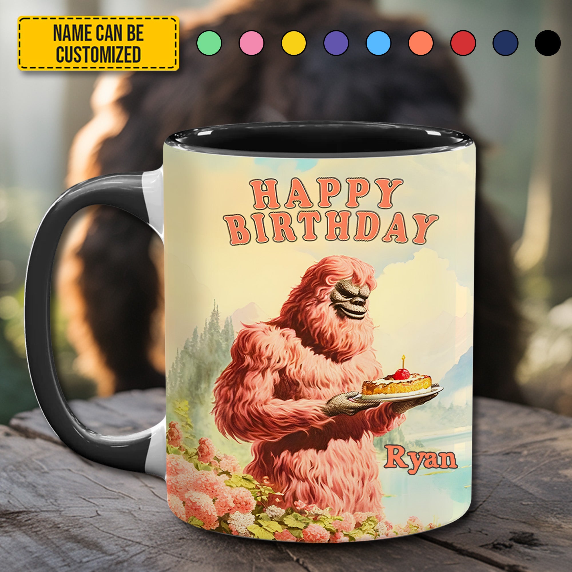 Personalized Bigfoot Accent Mug BigFoot Happy Birthday Lovers Bigfoot Unique Gifts For Men - Image 7