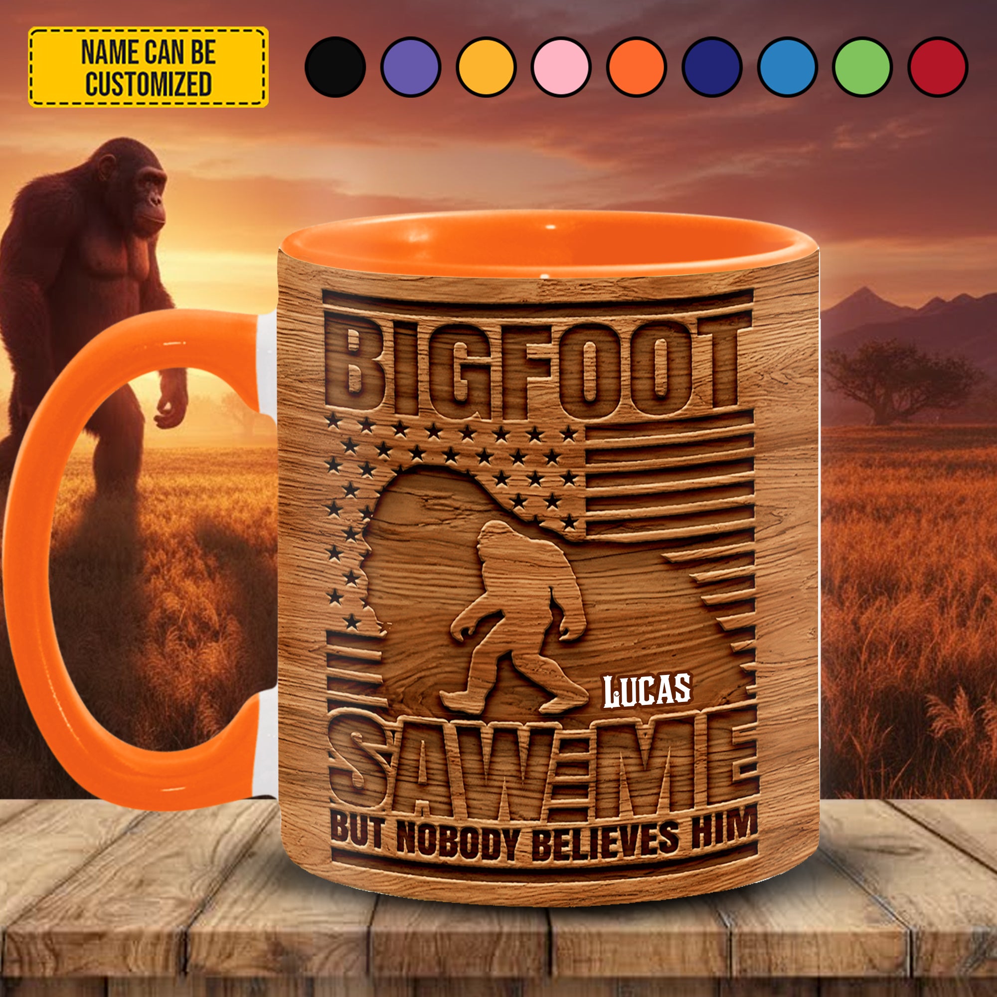 Personalized Bigfoot Accent Mug Bigfoot Saw Me Bigfoot Gifts For Dad