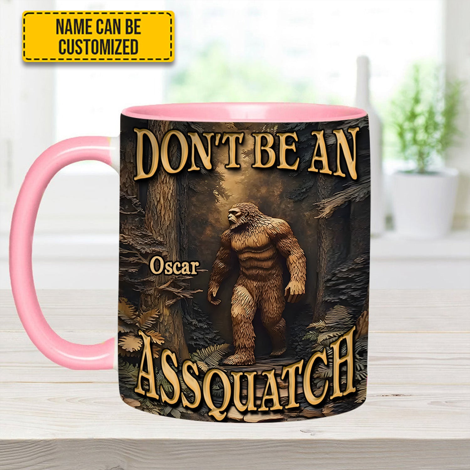 Personalized Bigfoot Accent Mug Don't Be an Assquatch Bigfoot Gifts For Men - Image 11