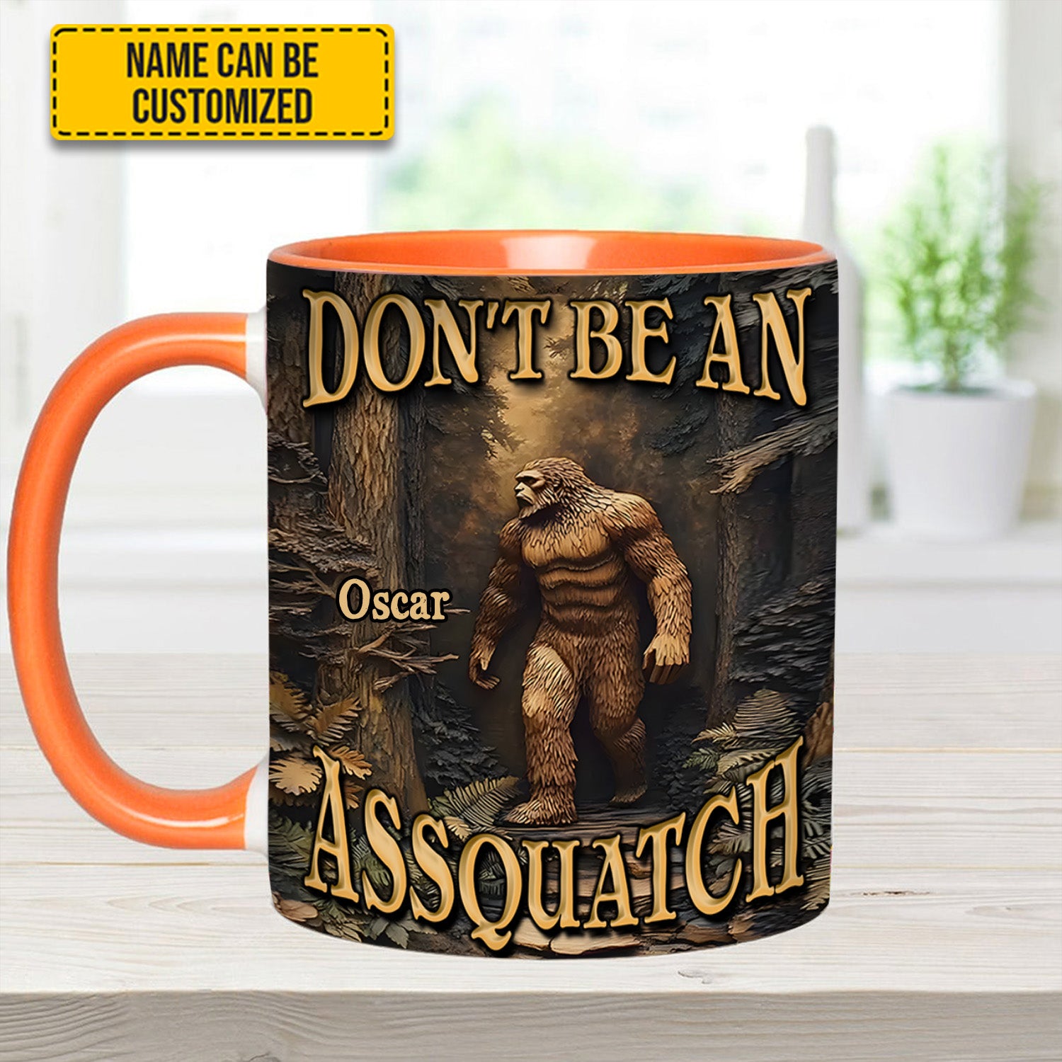Personalized Bigfoot Accent Mug Don't Be an Assquatch Bigfoot Gifts For Men - Image 10