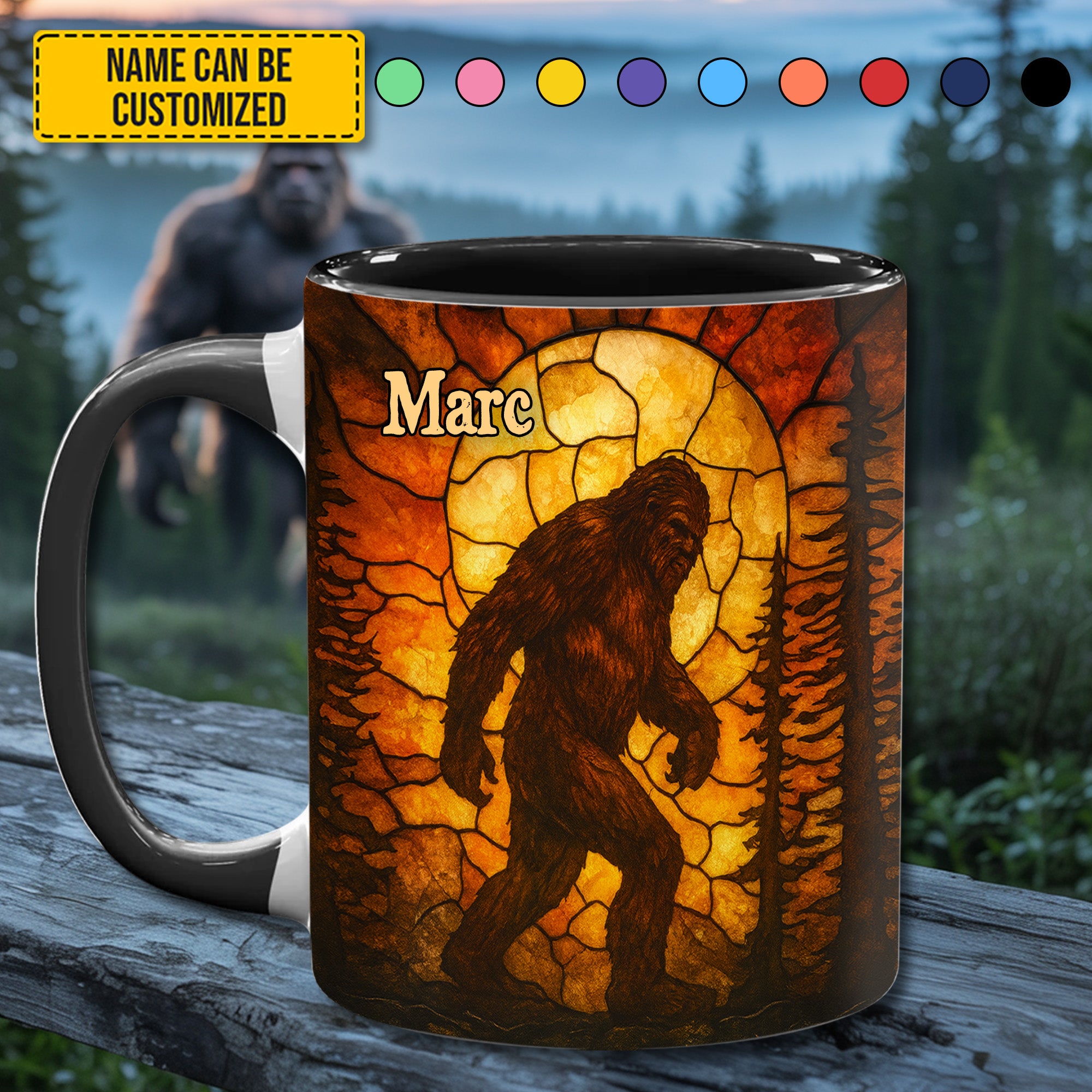 Personalized Bigfoot Accent Mug Fall Legend Bigfoot Sasquatch Gifts - Image 6