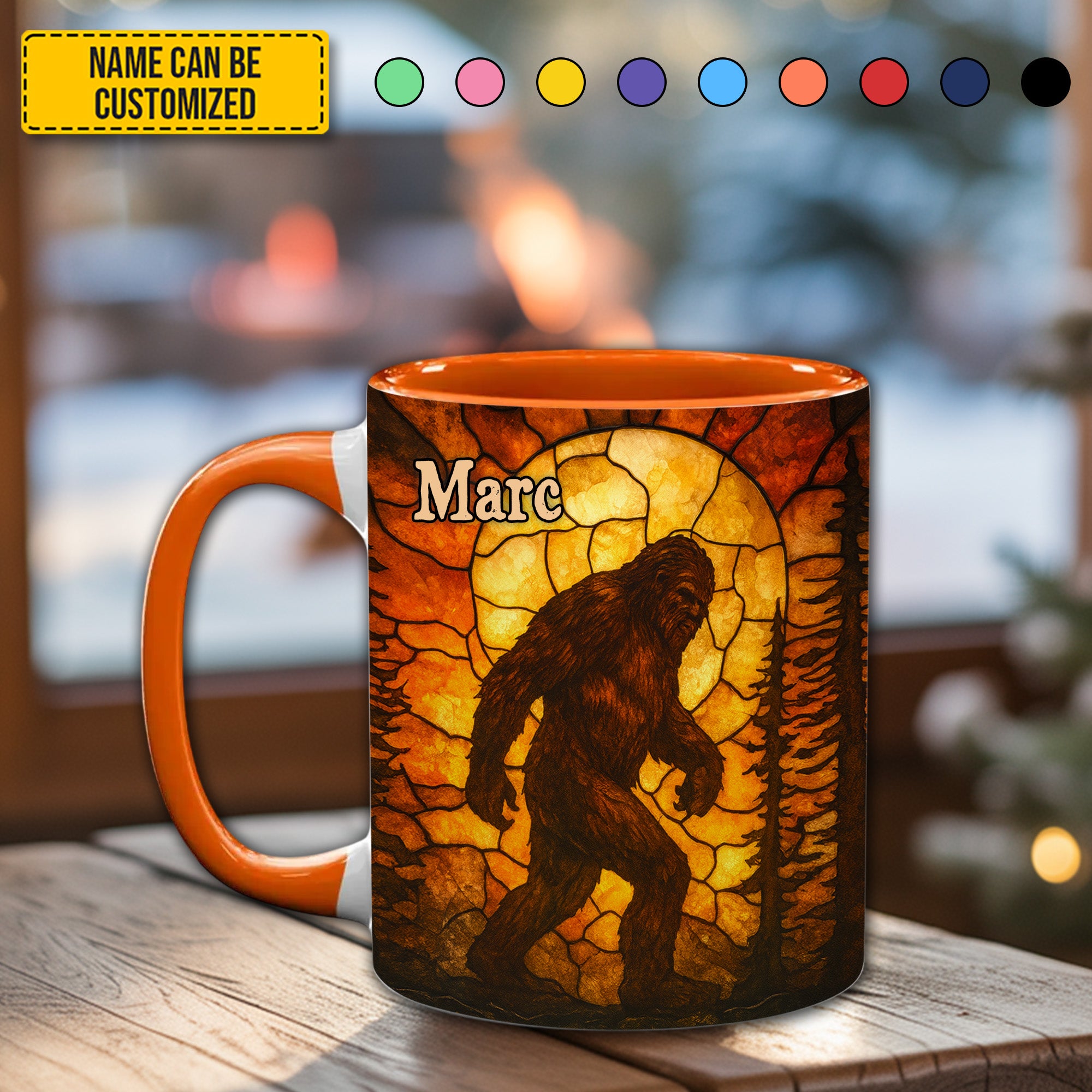 Personalized Bigfoot Accent Mug Fall Legend Bigfoot Sasquatch Gifts
