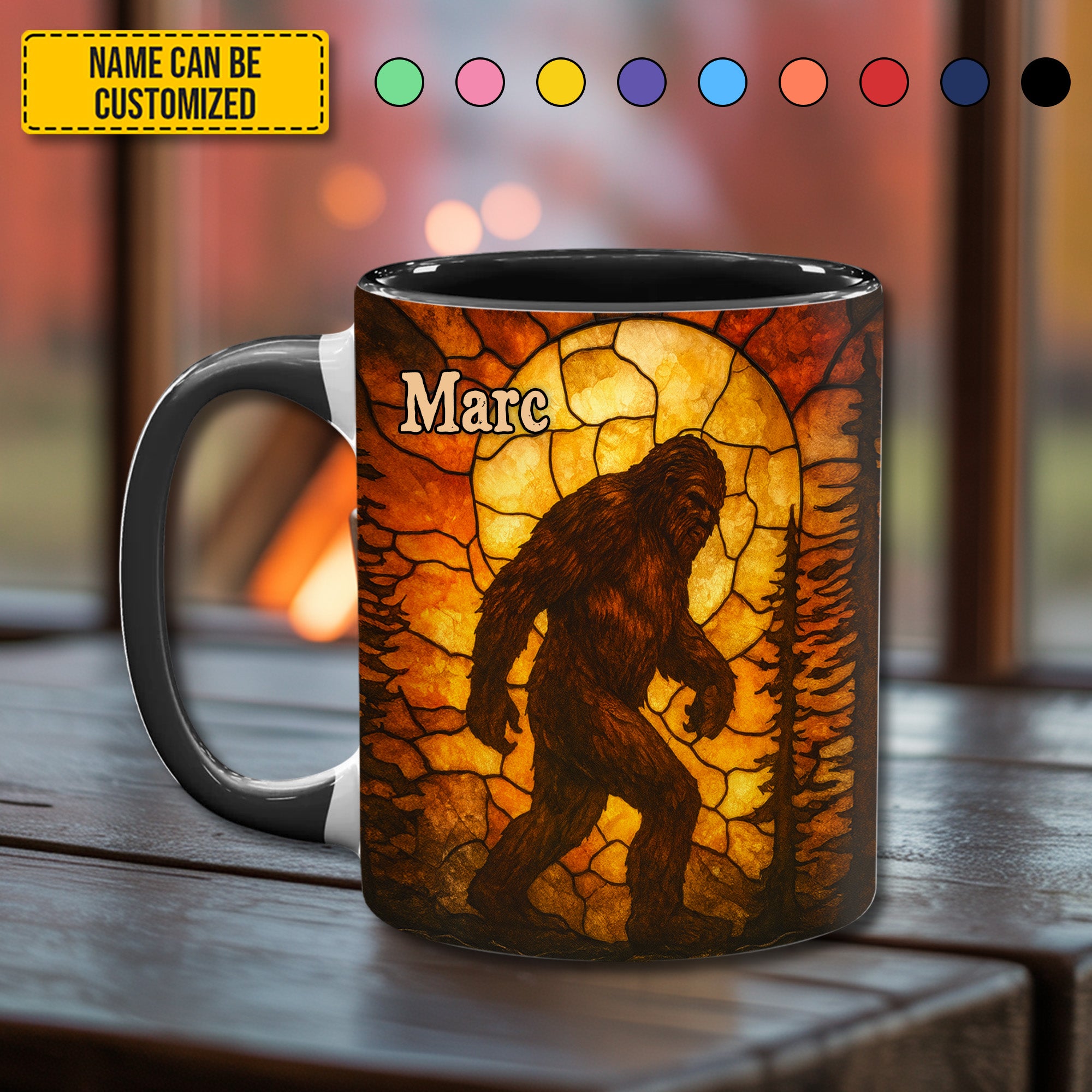 Personalized Bigfoot Accent Mug Fall Legend Bigfoot Sasquatch Gifts - Image 2