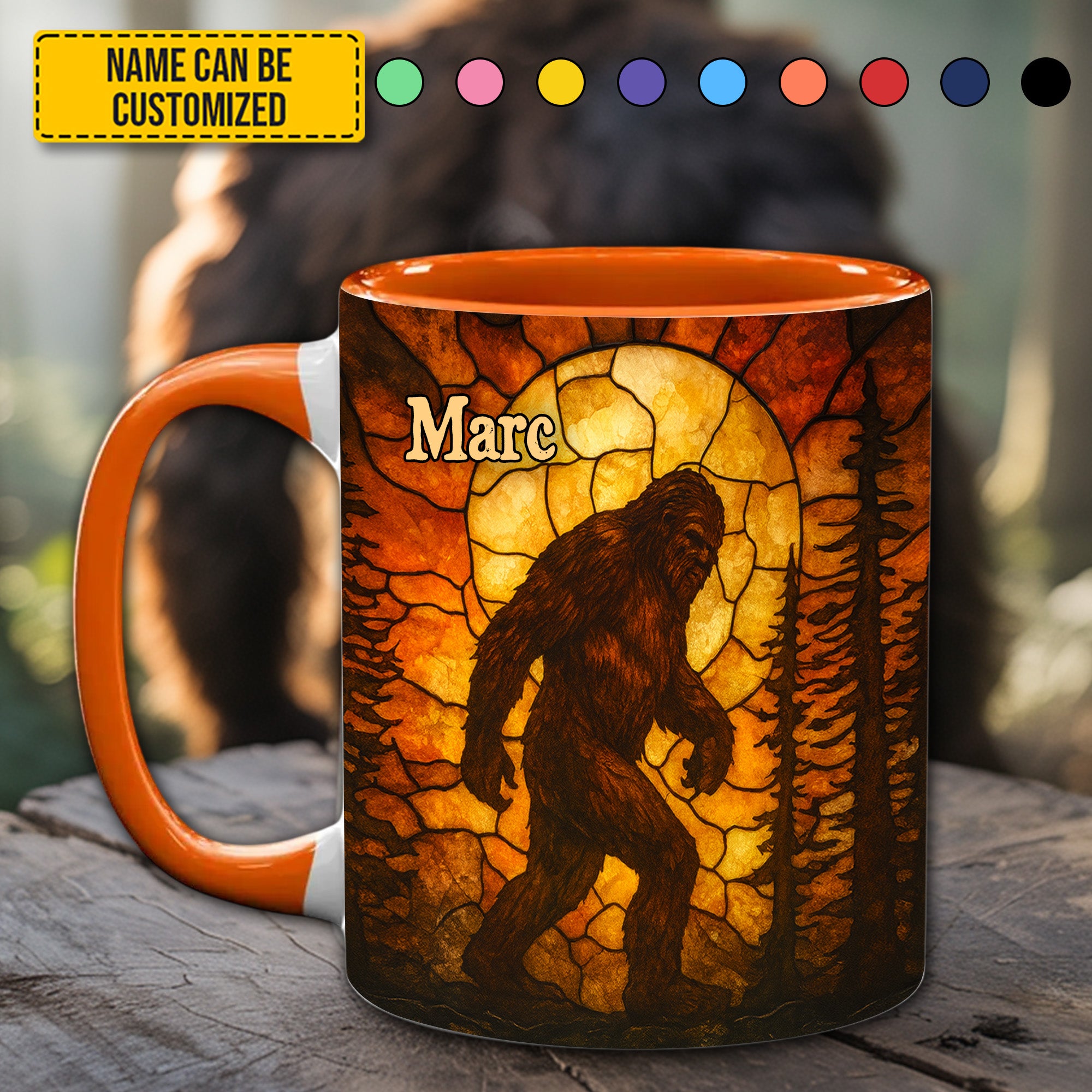 Personalized Bigfoot Accent Mug Fall Legend Bigfoot Sasquatch Gifts - Image 5