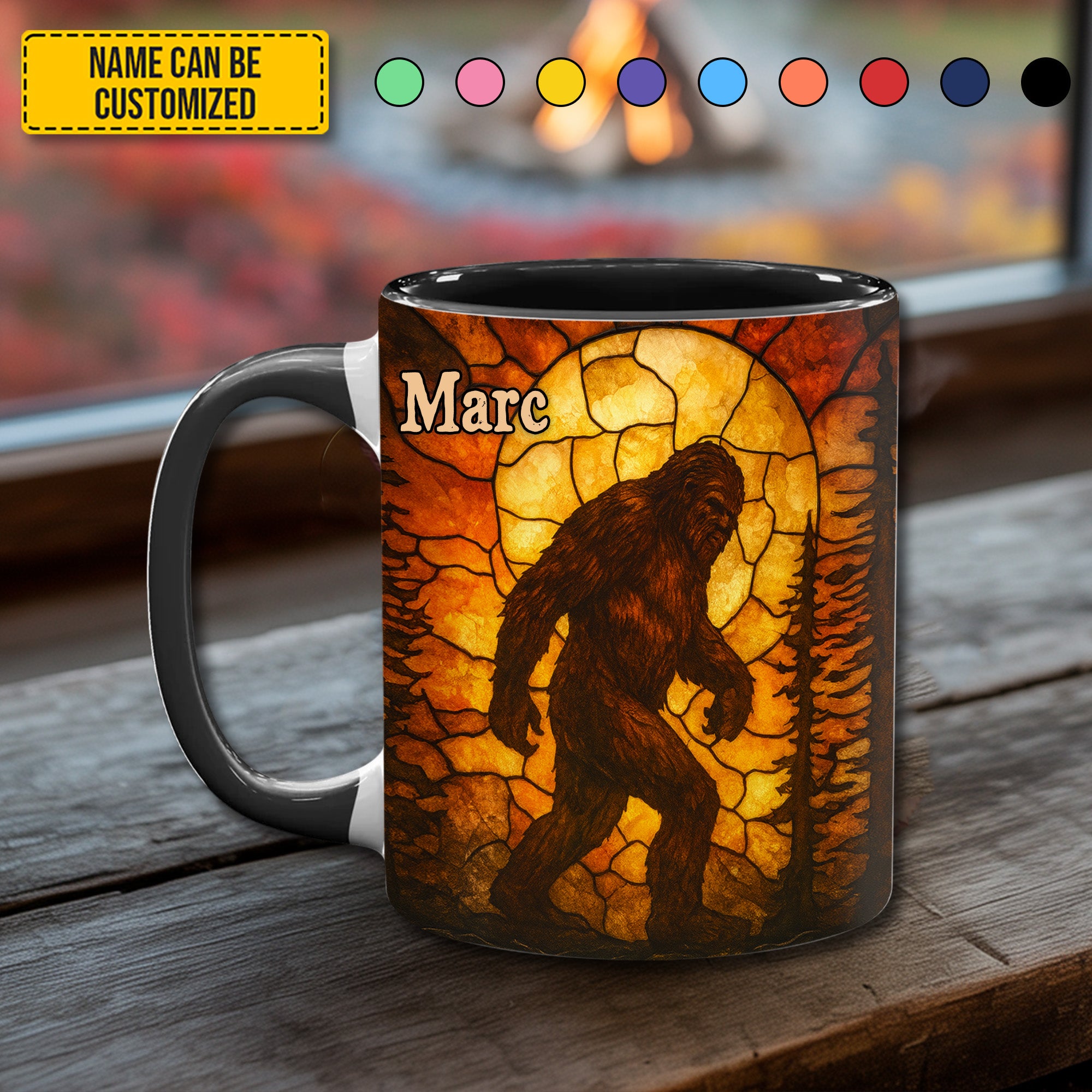 Personalized Bigfoot Accent Mug Fall Legend Bigfoot Sasquatch Gifts - Image 4