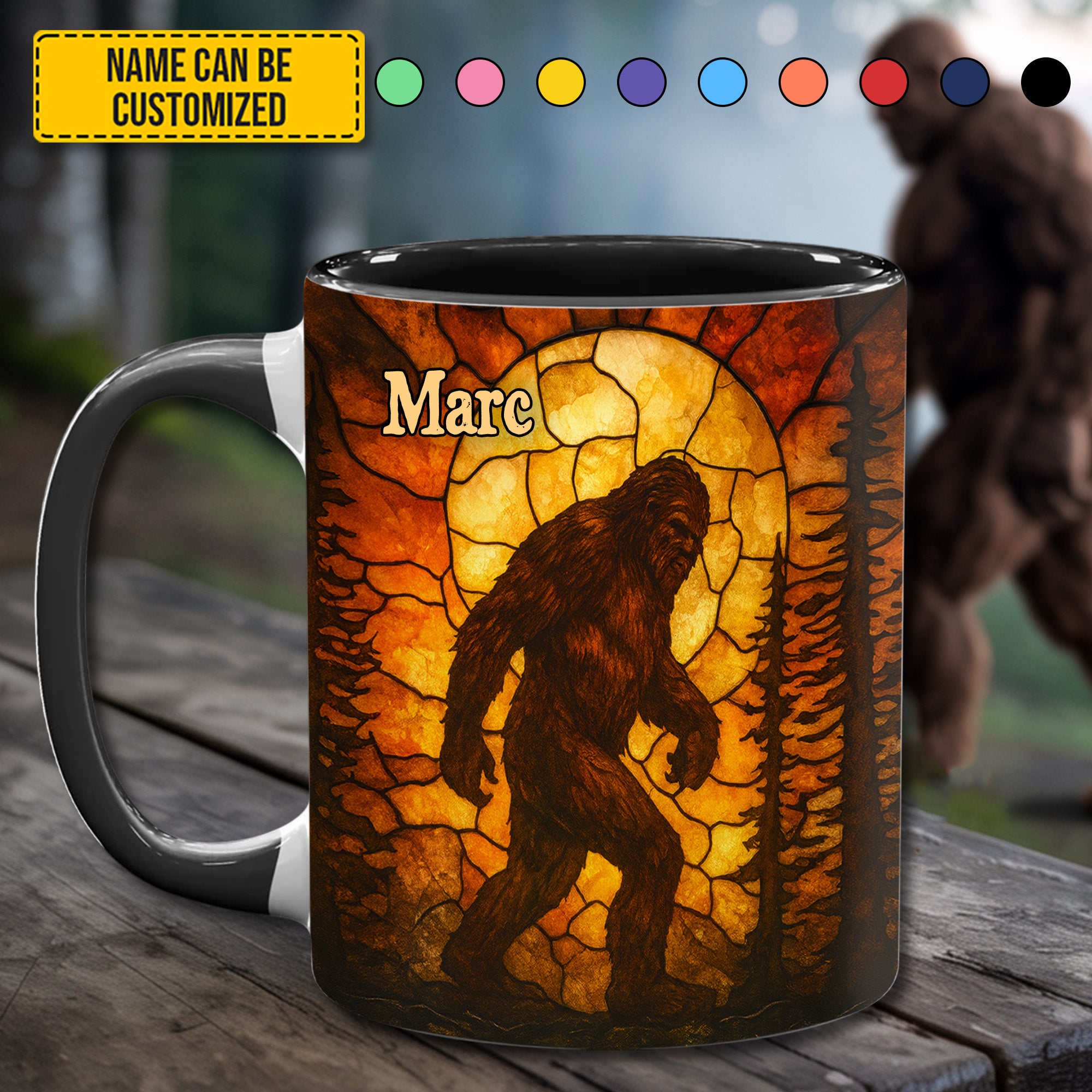Personalized Bigfoot Accent Mug Fall Legend Bigfoot Sasquatch Gifts - Image 7
