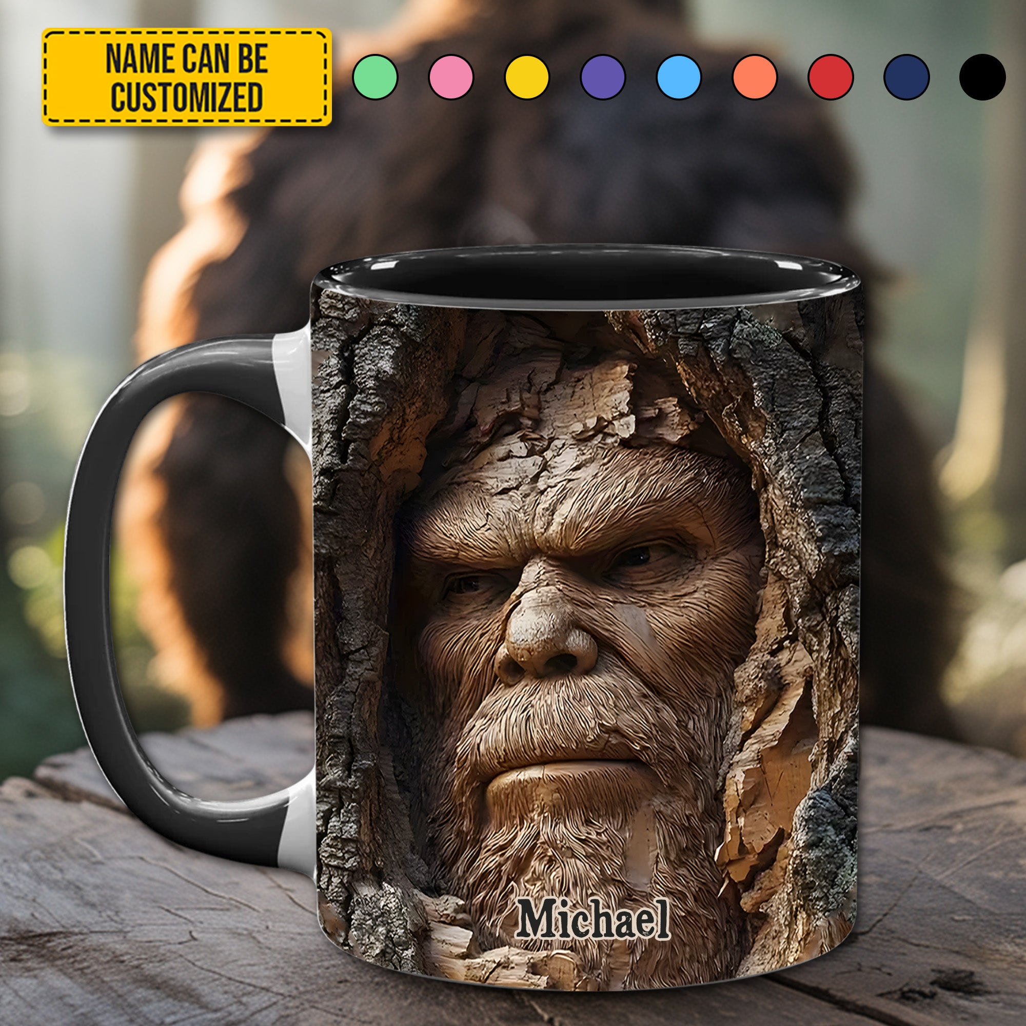 Personalized Bigfoot Accent Mug Forest Guardian Bigfoot Gifts Items To Buy - Image 4