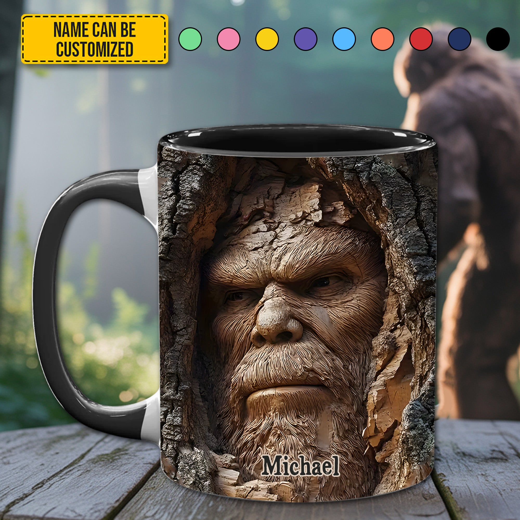 Personalized Bigfoot Accent Mug Forest Guardian Bigfoot Gifts Items To Buy - Image 3