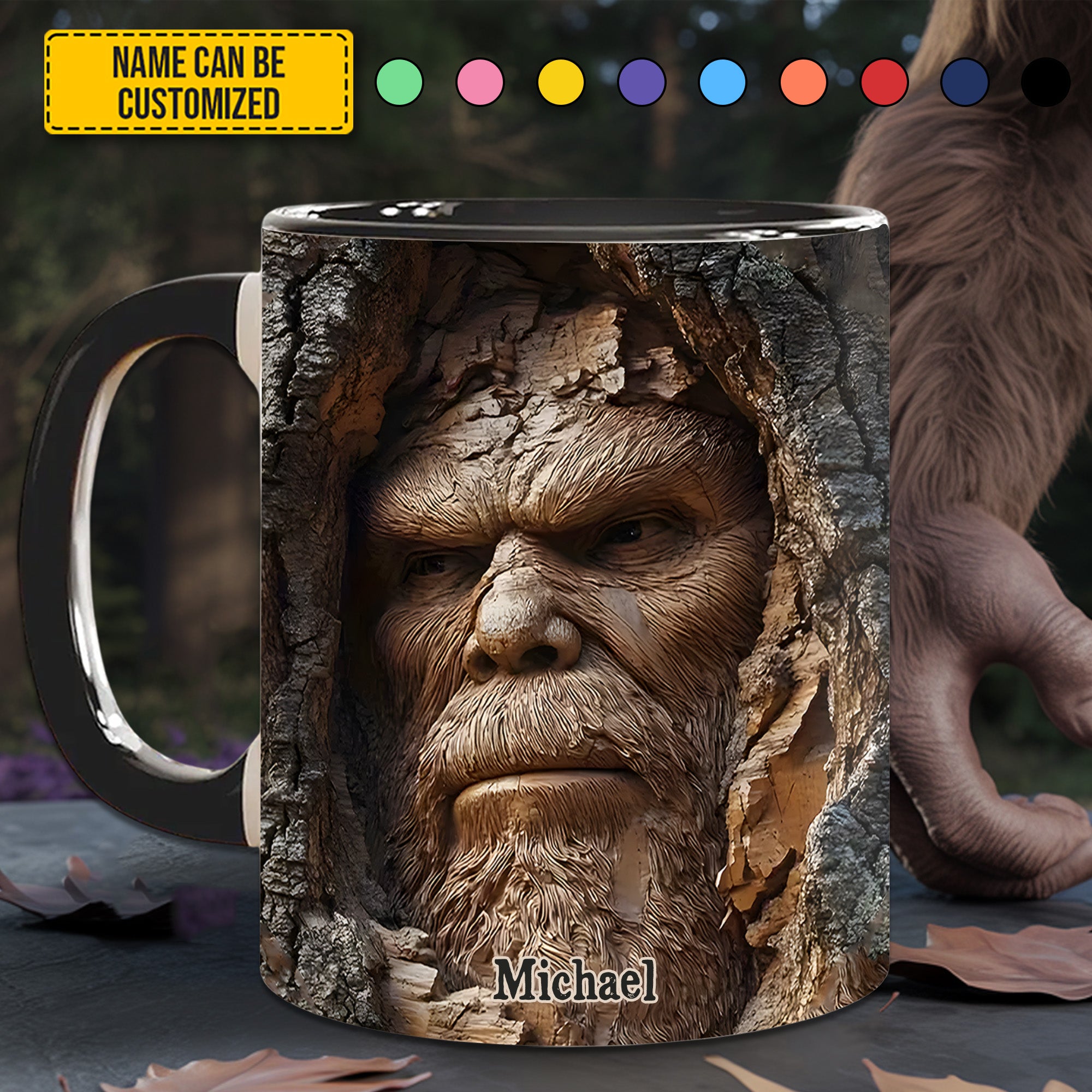 Personalized Bigfoot Accent Mug Forest Guardian Bigfoot Gifts Items To Buy - Image 2