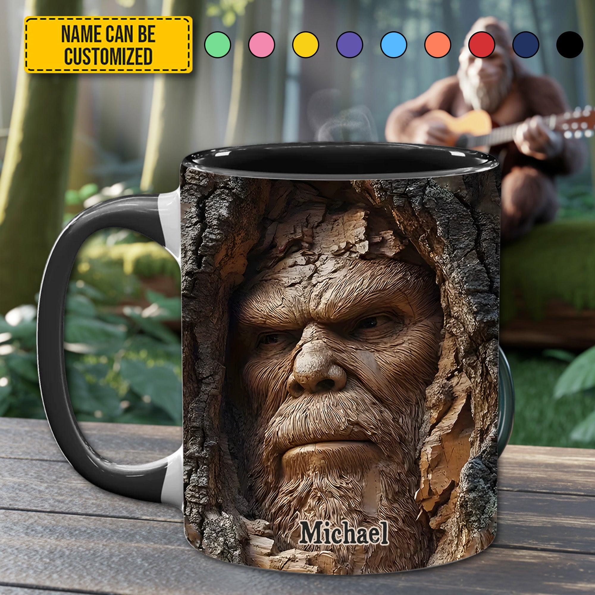 Personalized Bigfoot Accent Mug Forest Guardian Bigfoot Gifts Items To Buy