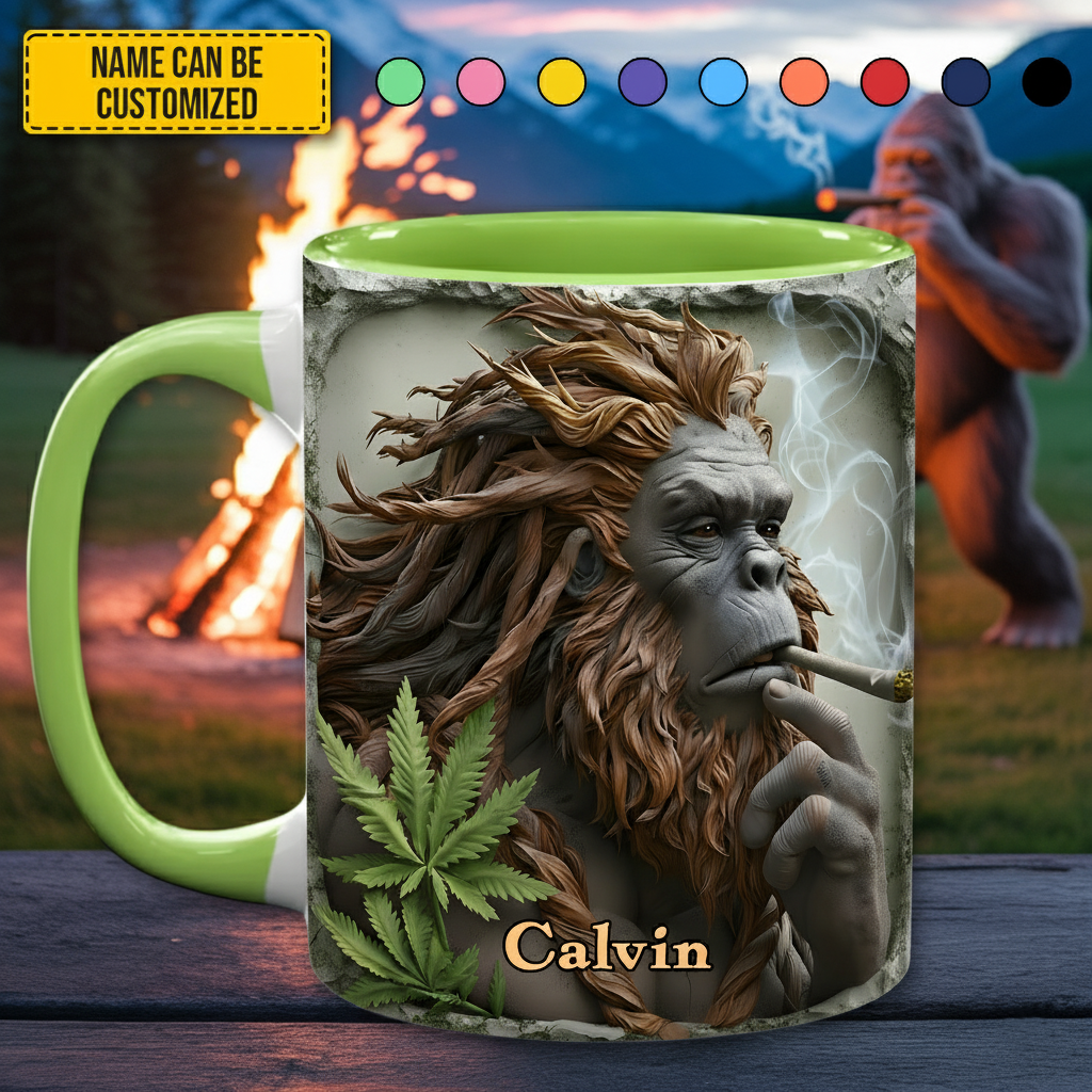 Personalized Bigfoot Accent Mug High in the Wild Best Bigfoot Gifts For Friends