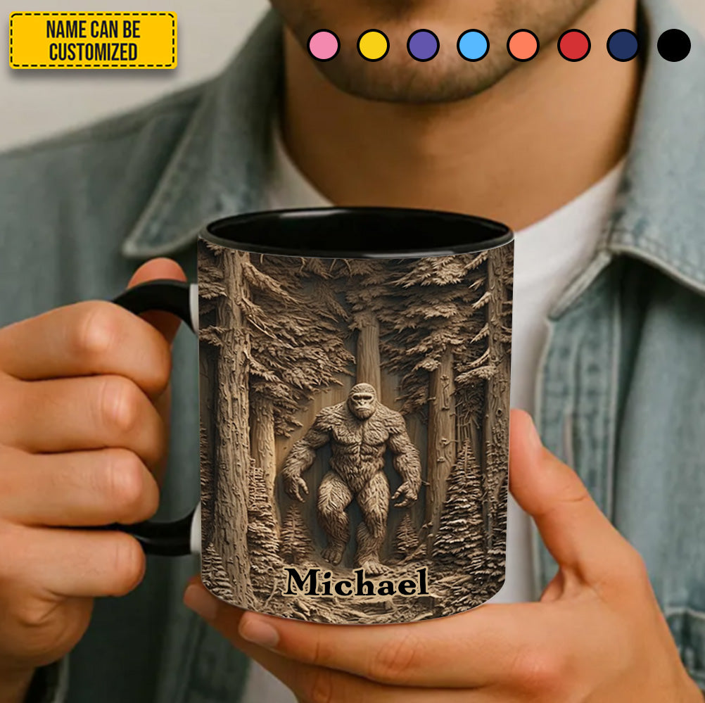 Personalized Bigfoot Accent Mug Legend in the Woods Gifts For People Who Like Bigfoot - Image 5