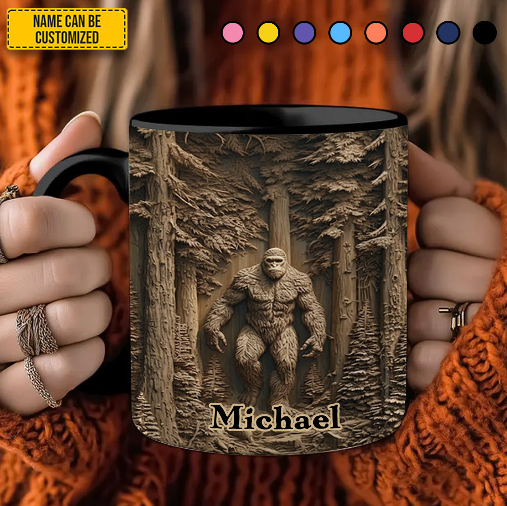 Personalized Bigfoot Accent Mug Legend in the Woods Gifts For People Who Like Bigfoot - Image 4