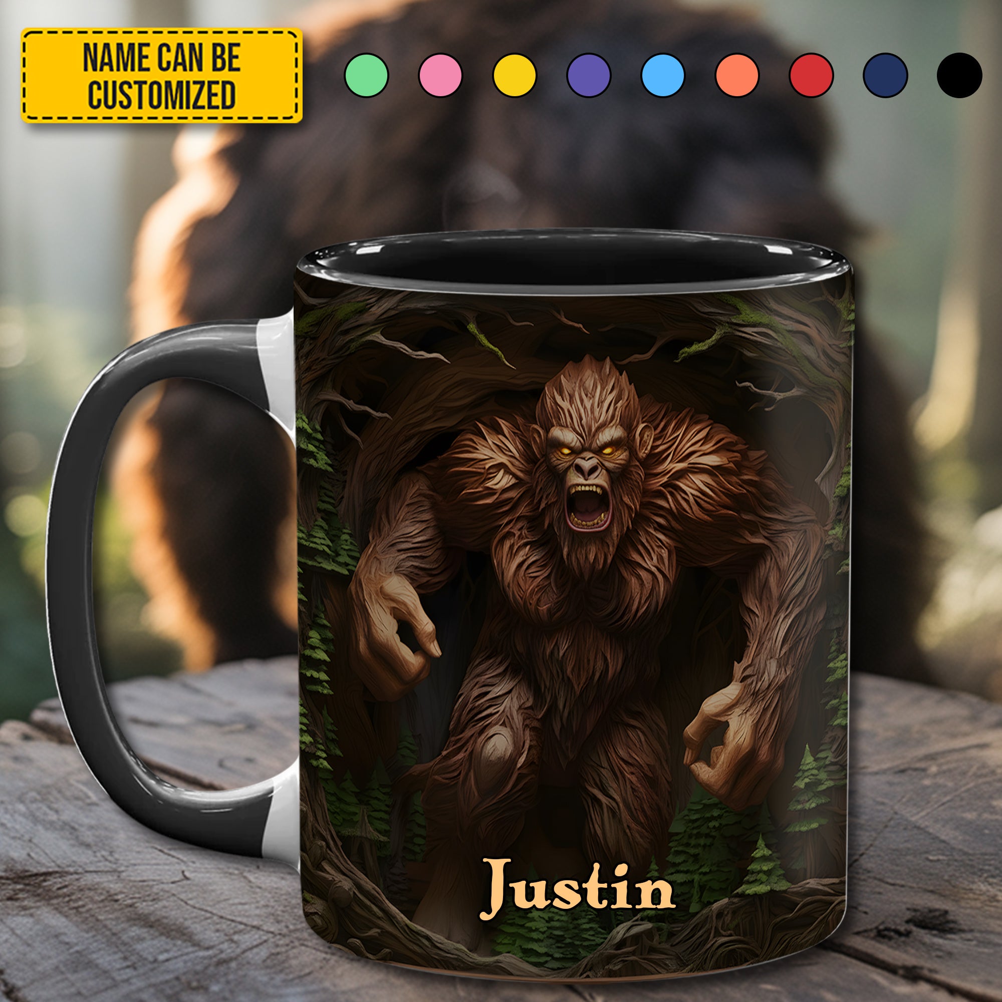 Personalized Bigfoot Accent Mug Not a Morning Squatch Bigfoot Christmas Gifts - Image 3