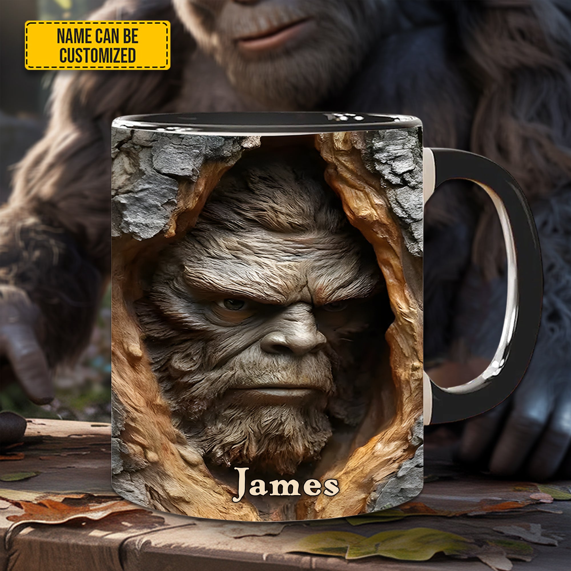 Personalized Bigfoot Accent Mug The Lurker Unique Bigfoot Gifts For Him Her
