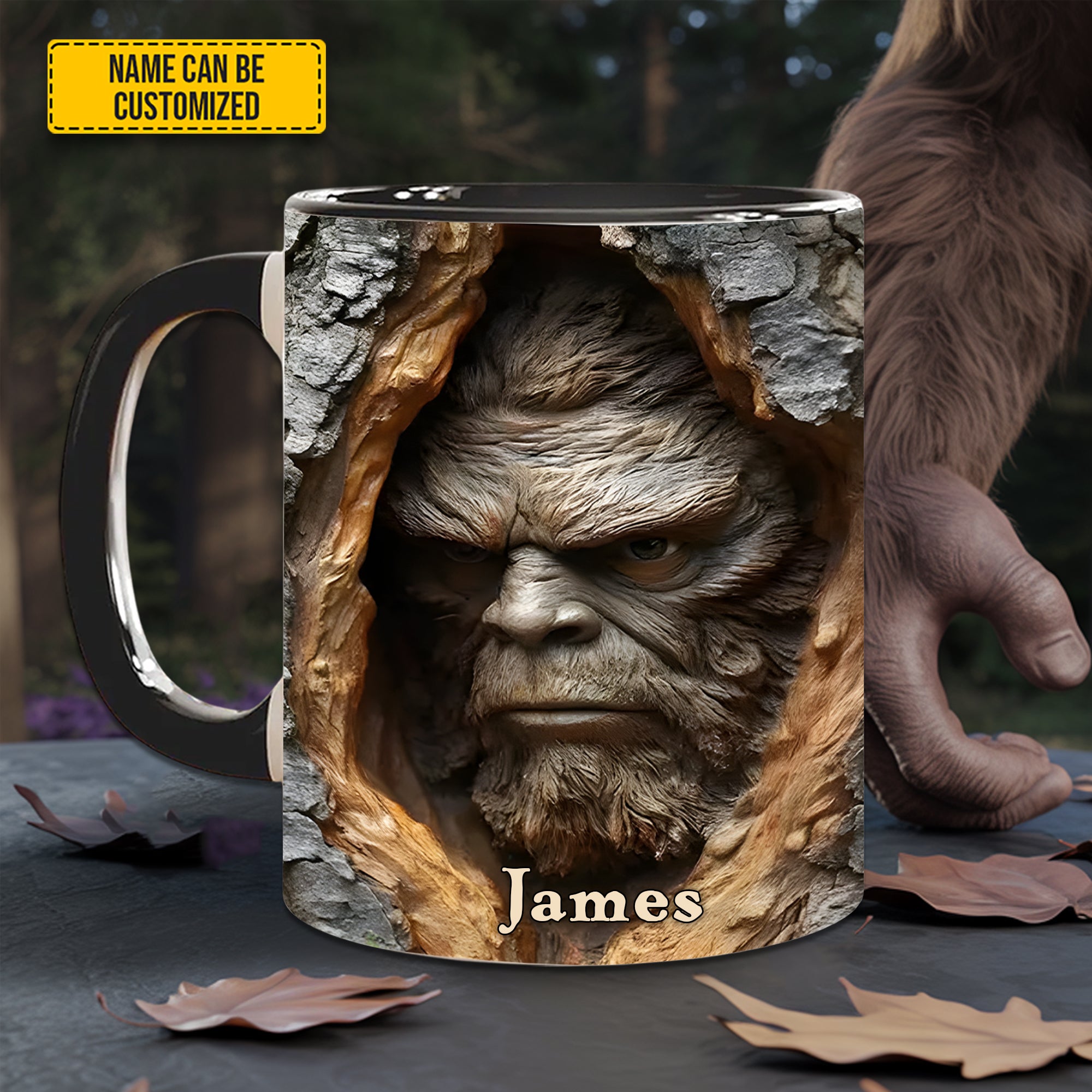 Personalized Bigfoot Accent Mug The Lurker Unique Bigfoot Gifts For Him Her - Image 5