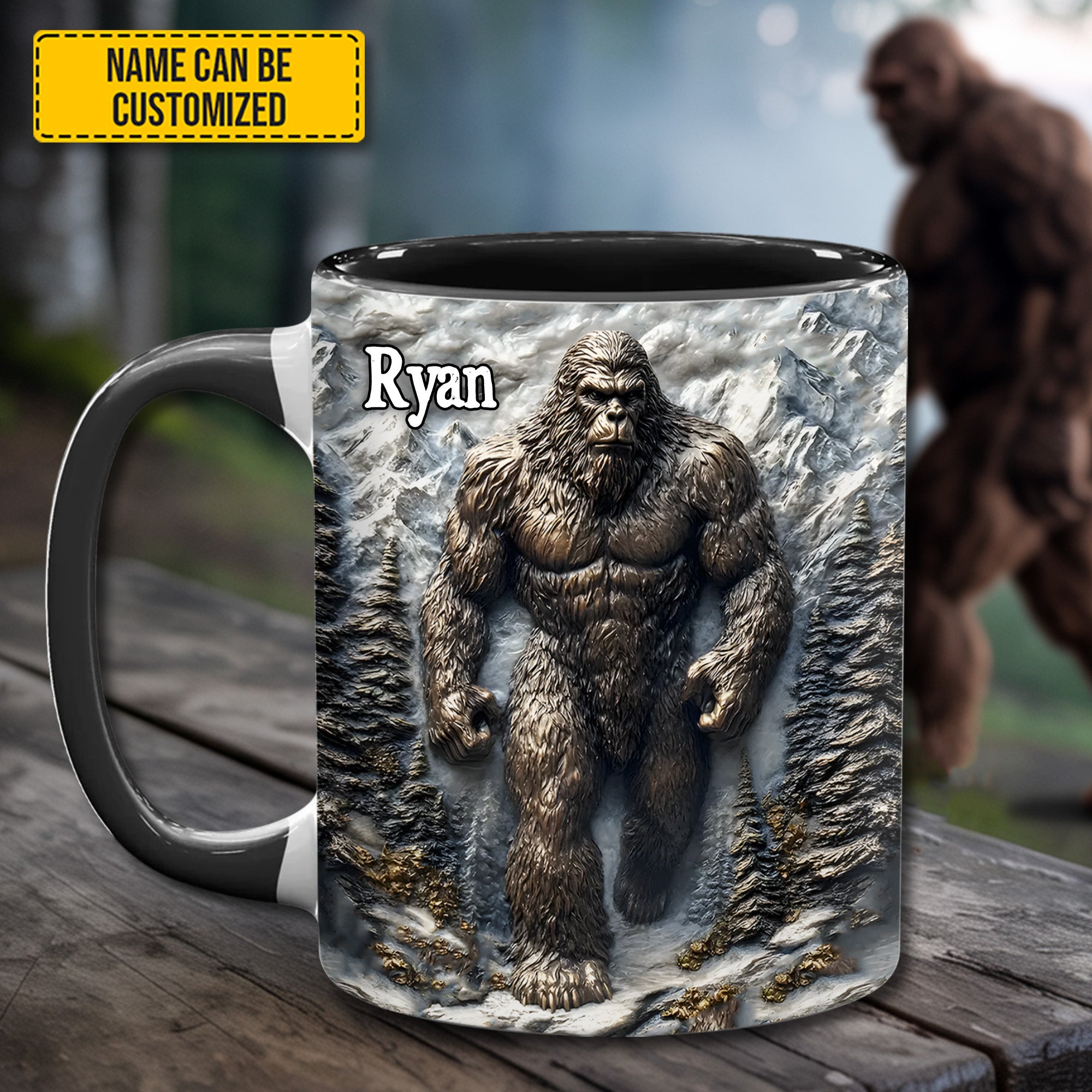 Personalized Bigfoot Accent Mug Wilderness Legend Big Foot Gift Ideas For Friends - Image 2