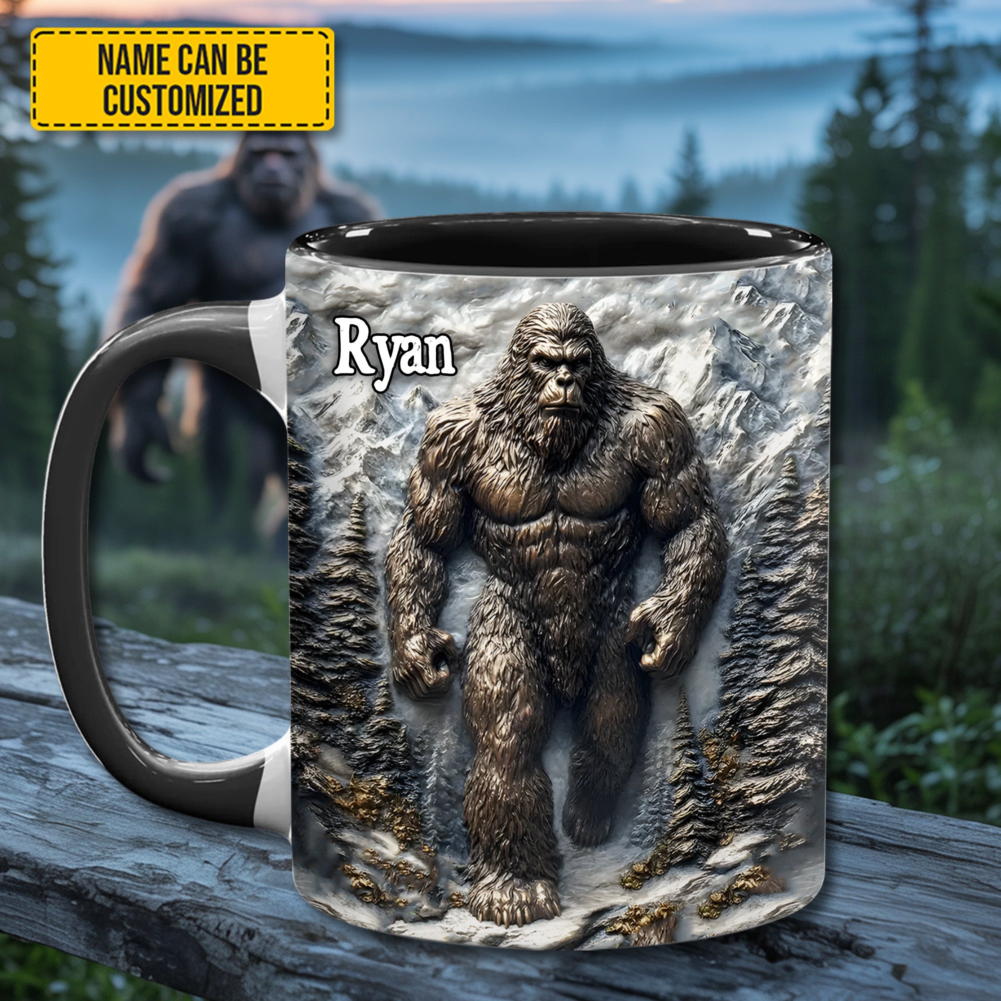 Personalized Bigfoot Accent Mug Wilderness Legend Big Foot Gift Ideas For Friends - Image 3