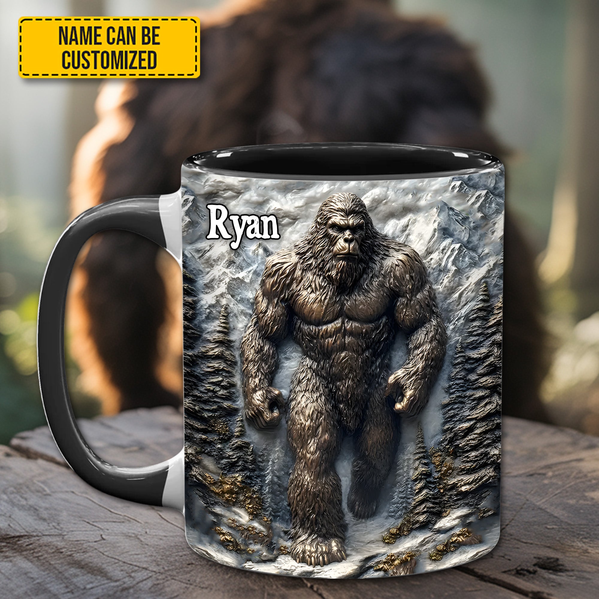 Personalized Bigfoot Accent Mug Wilderness Legend Big Foot Gift Ideas For Friends - Image 4