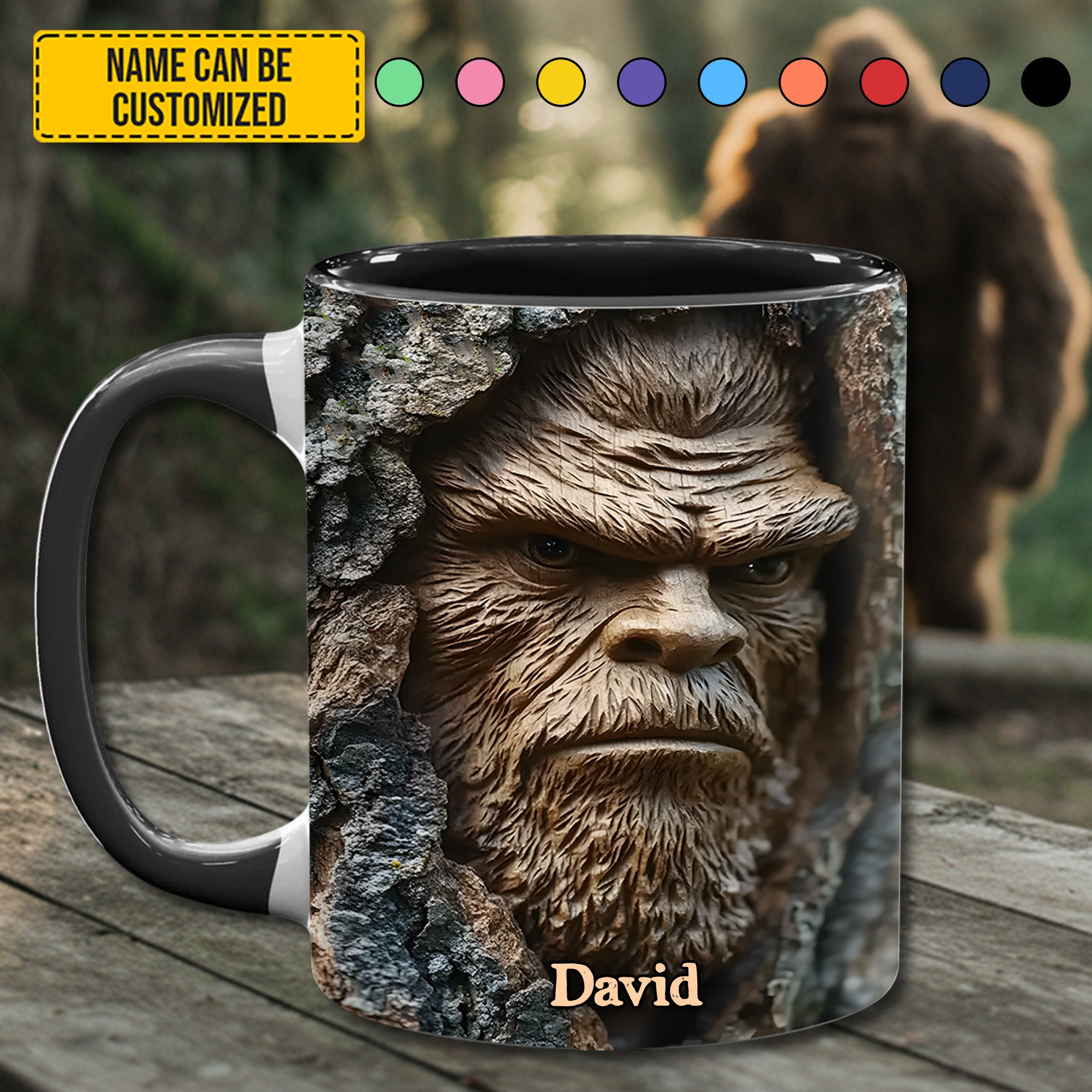 Personalized Bigfoot Accent Mug Wildlife Bigfoot Gift Ideas - Image 3