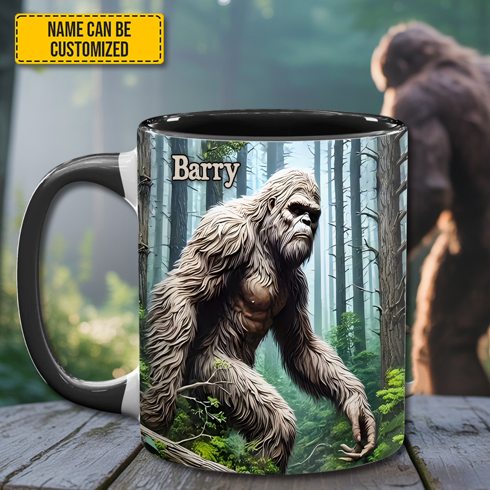 Personalized Bigfoot Forest Accent Mug Bigfoot Great Gifts For Him