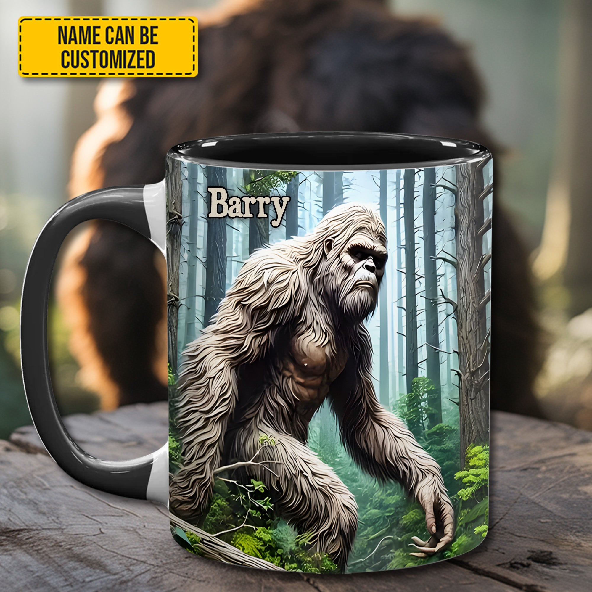 Personalized Bigfoot Forest Accent Mug Bigfoot Great Gifts For Him - Image 2