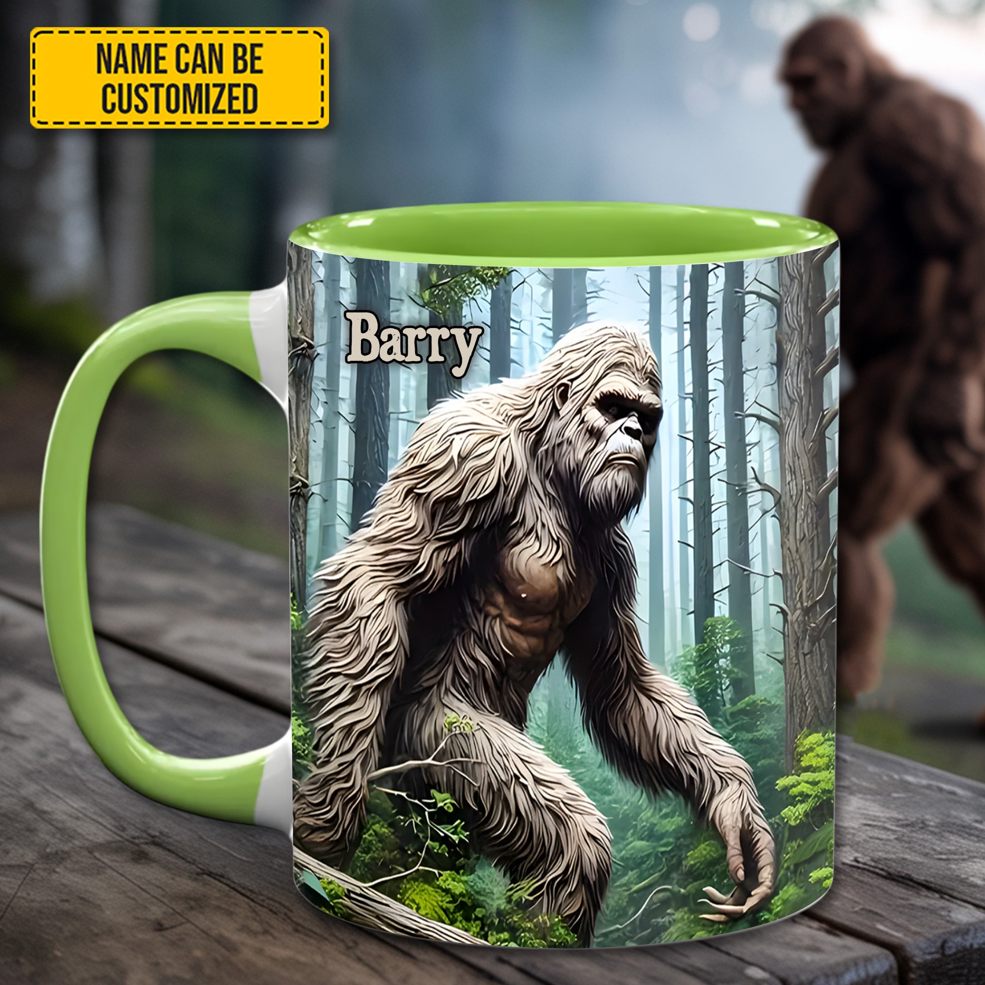 Personalized Bigfoot Forest Accent Mug Bigfoot Great Gifts For Him - Image 4