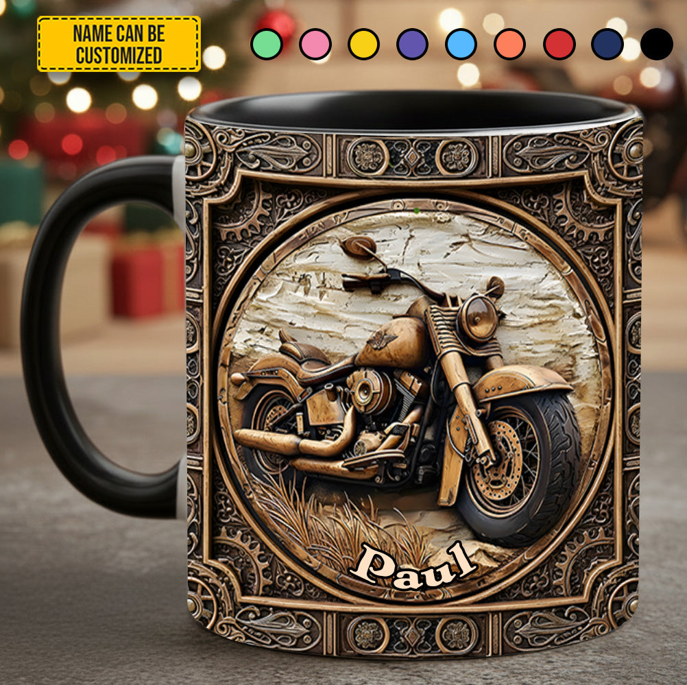 Personalized Biker Accent Mug Biker Accent Mug Gift For Harley Davidson Fans - Image 3
