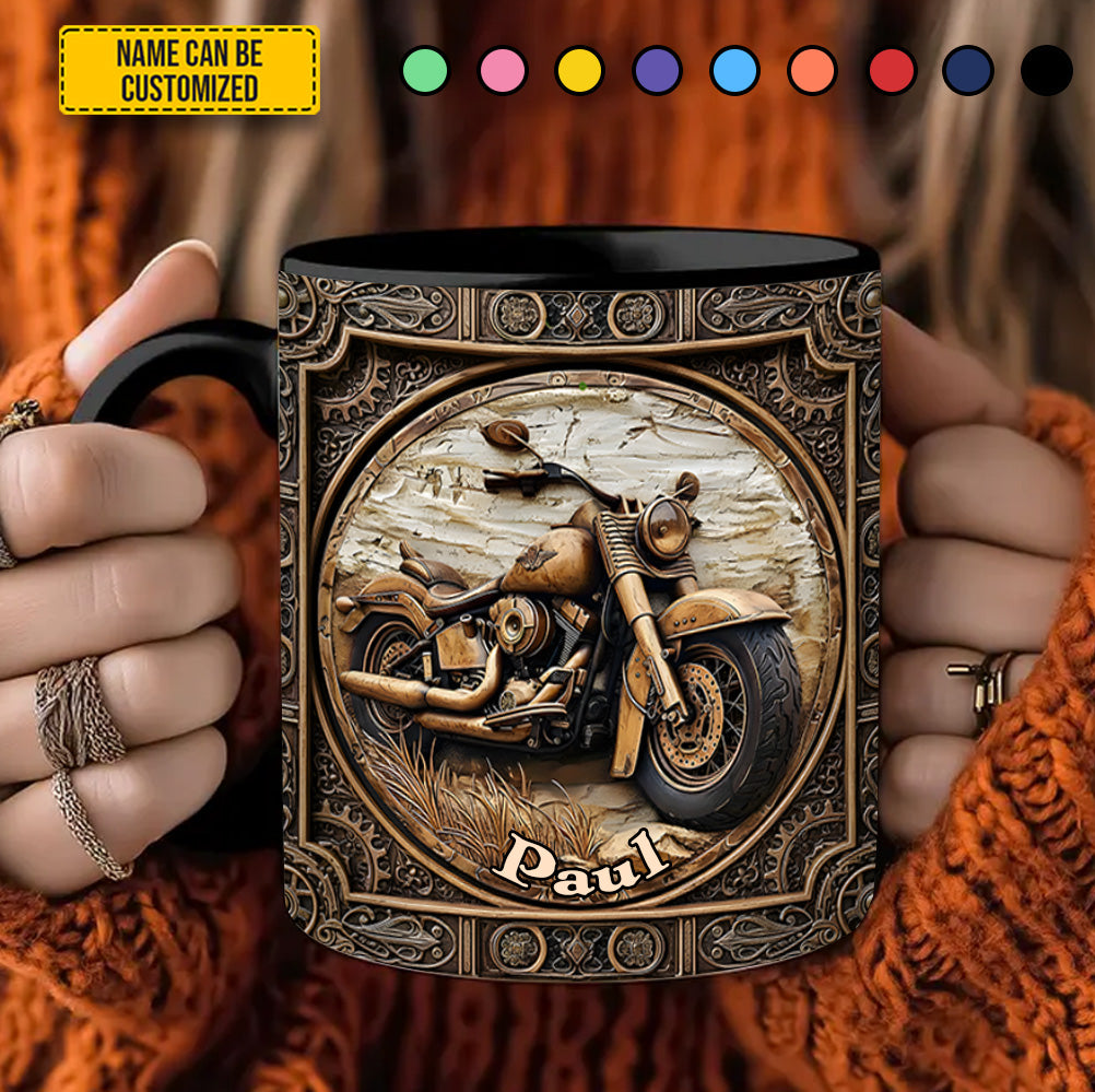 Personalized Biker Accent Mug Biker Accent Mug Gift For Harley Davidson Fans