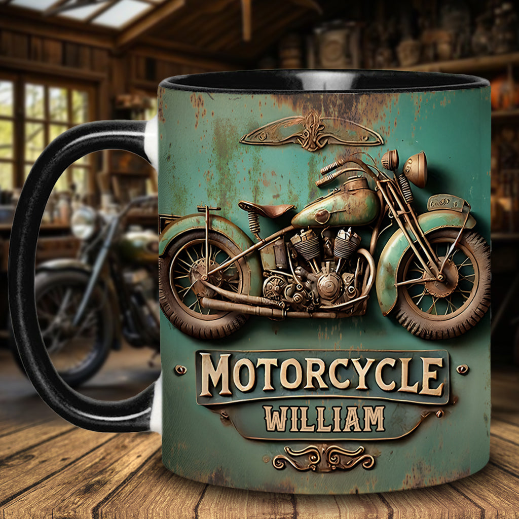 Personalized Biker Accent Mug Motorcycle Lover Motorcycle Themed Gift
