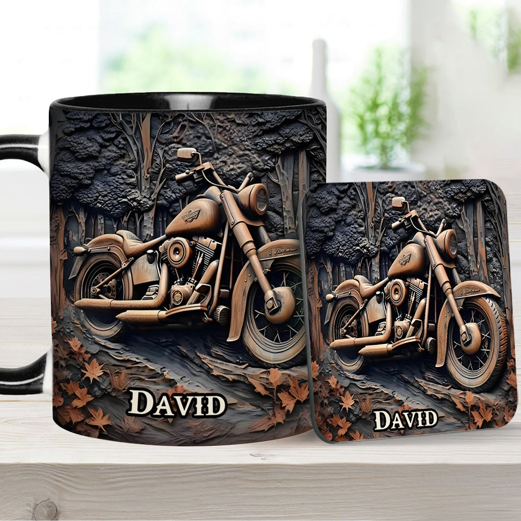 Personalized Biker Accent Mug Never Underestimate An Old Man With A Motorcycle Motorcycle Mug Gift For Son - Image 8