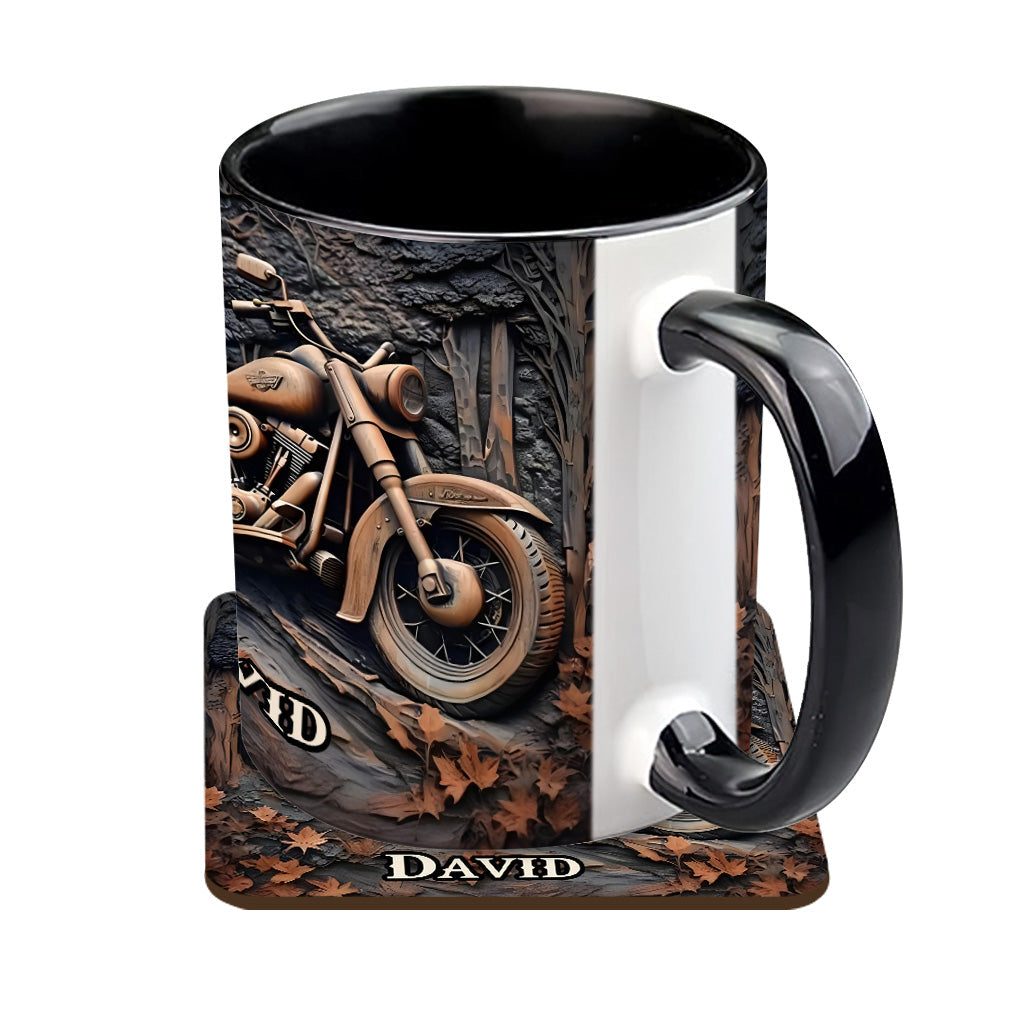 Personalized Biker Accent Mug Never Underestimate An Old Man With A Motorcycle Motorcycle Mug Gift For Son - Image 6