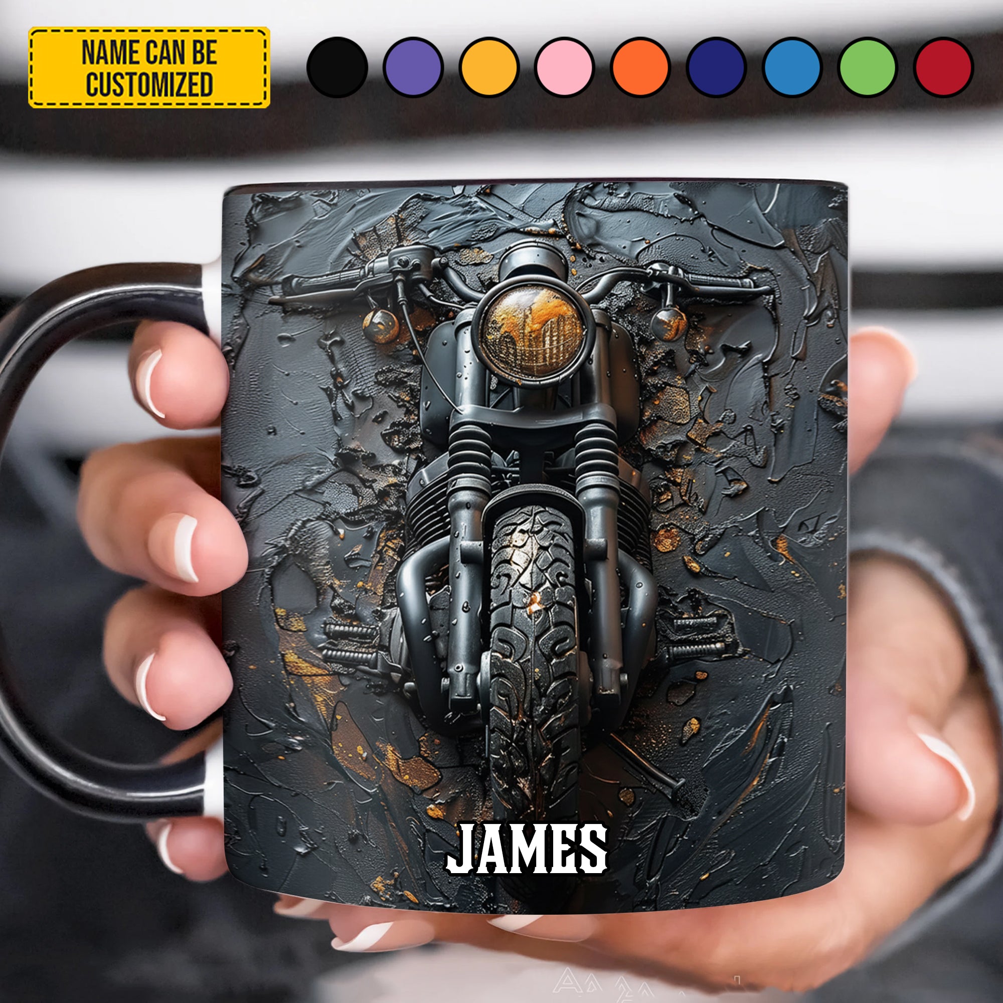 Personalized Biker Accent Mug Vintage Bike Gift For Biker Friends - Image 2