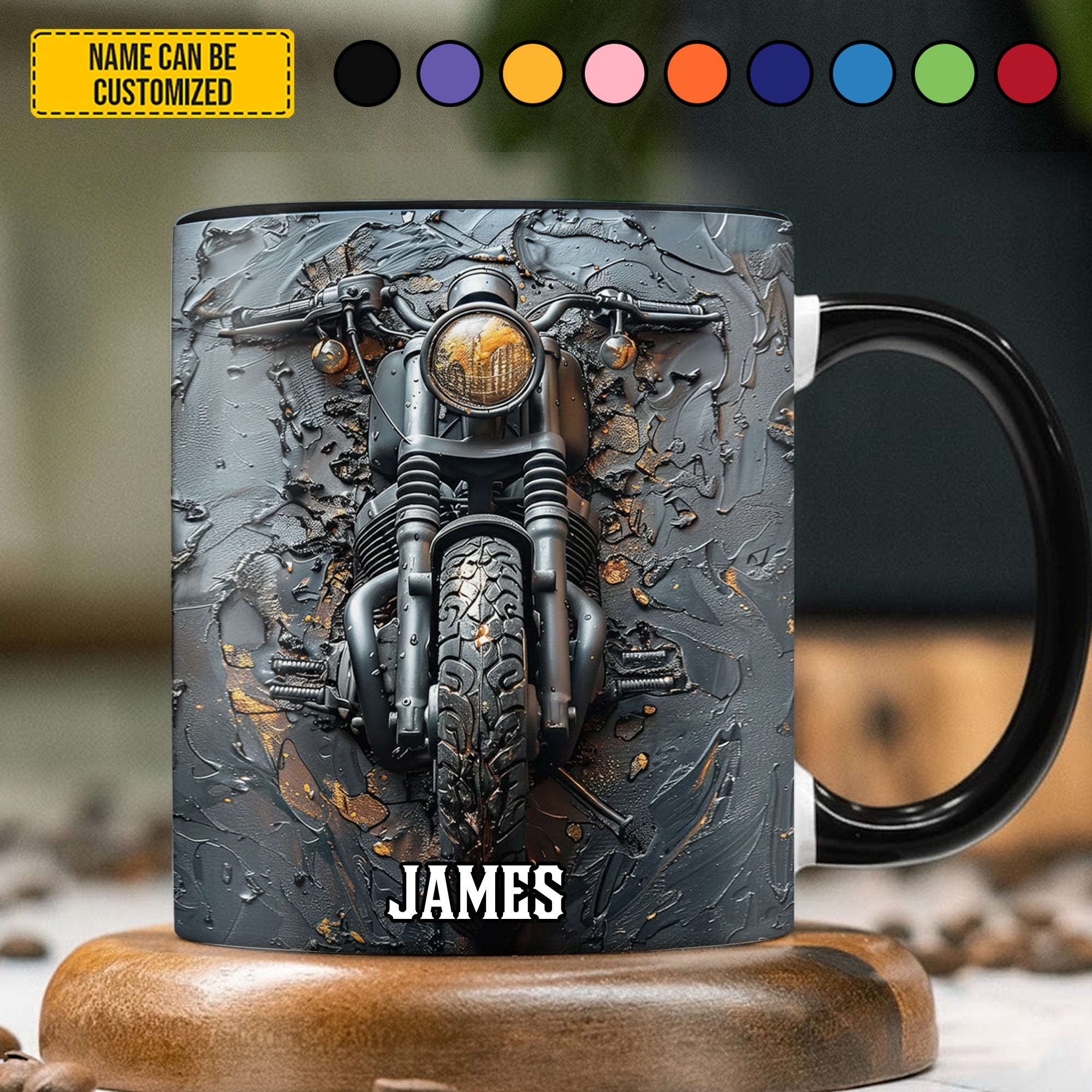 Personalized Biker Accent Mug Vintage Bike Gift For Biker Friends - Image 3