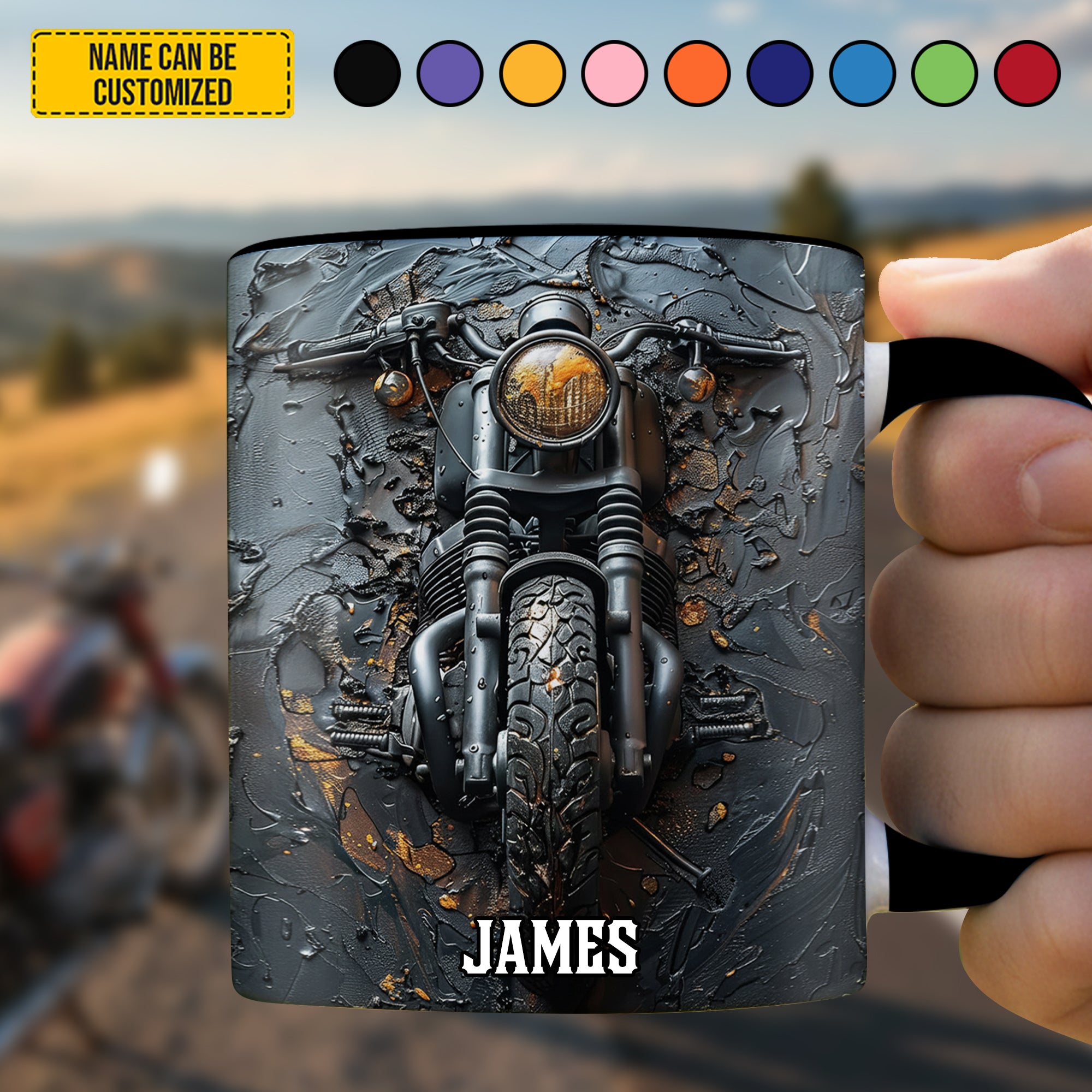 Personalized Biker Accent Mug Vintage Bike Gift For Biker Friends - Image 4