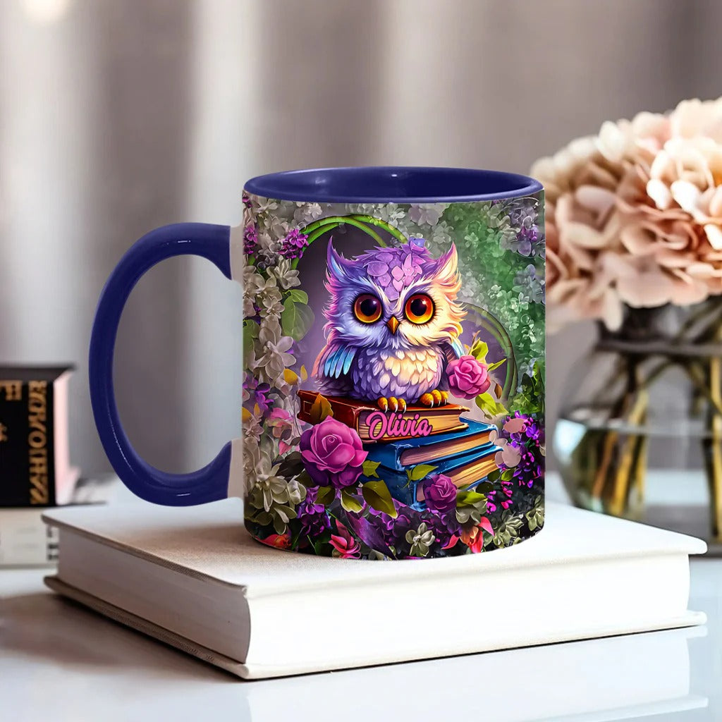 Personalized Book Accent Mug Beautiful Owl Book Lovers Owl Gifts Ideas For Mom