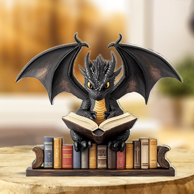 Personalized Book Custom Shaped Acrylic Plaque I'M A Bookdragon Gifts For Book Lovers - Image 2