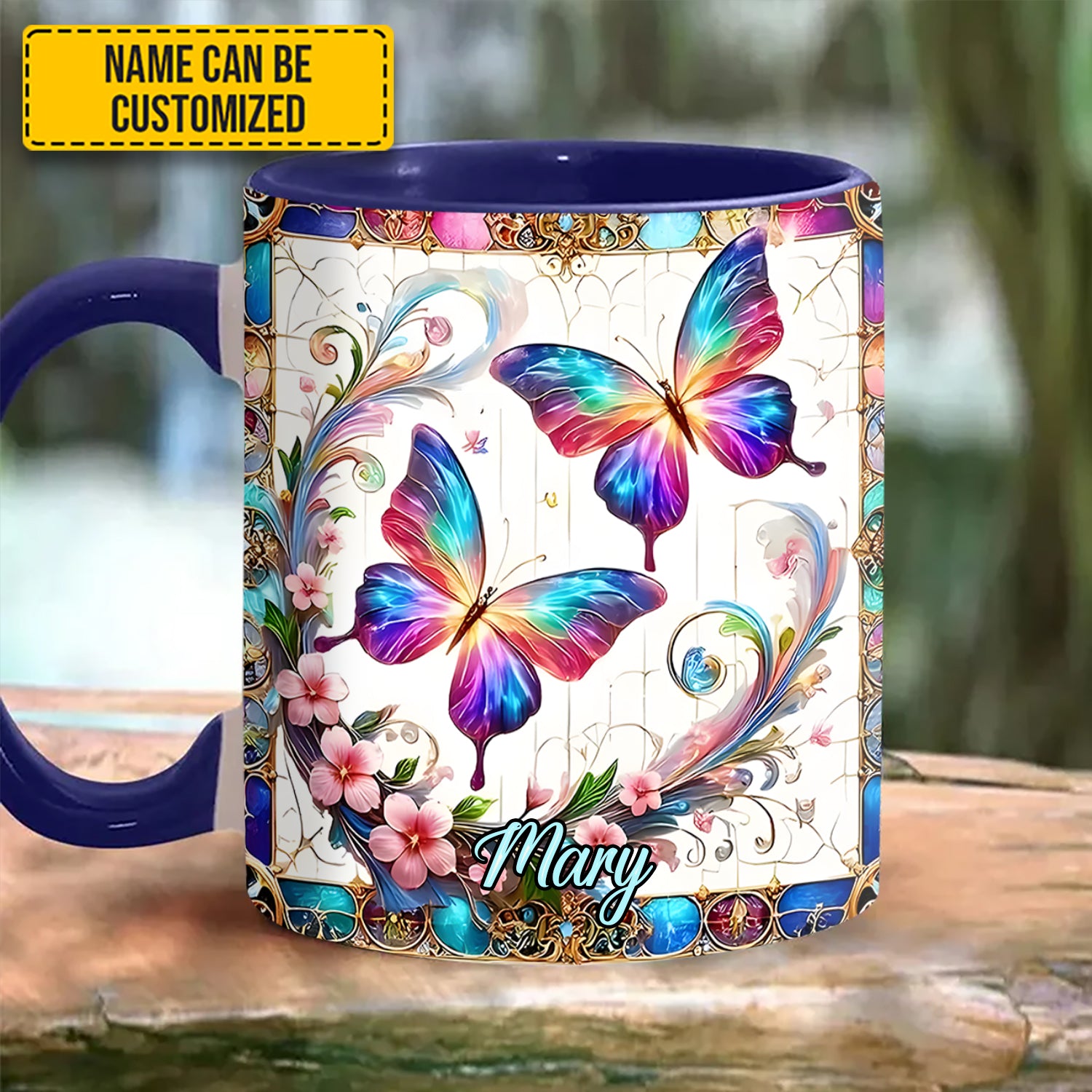 Personalized Butterfly Accent Mug Beautiful Butterflies Butterfly Lover Gifts For Women - Image 6