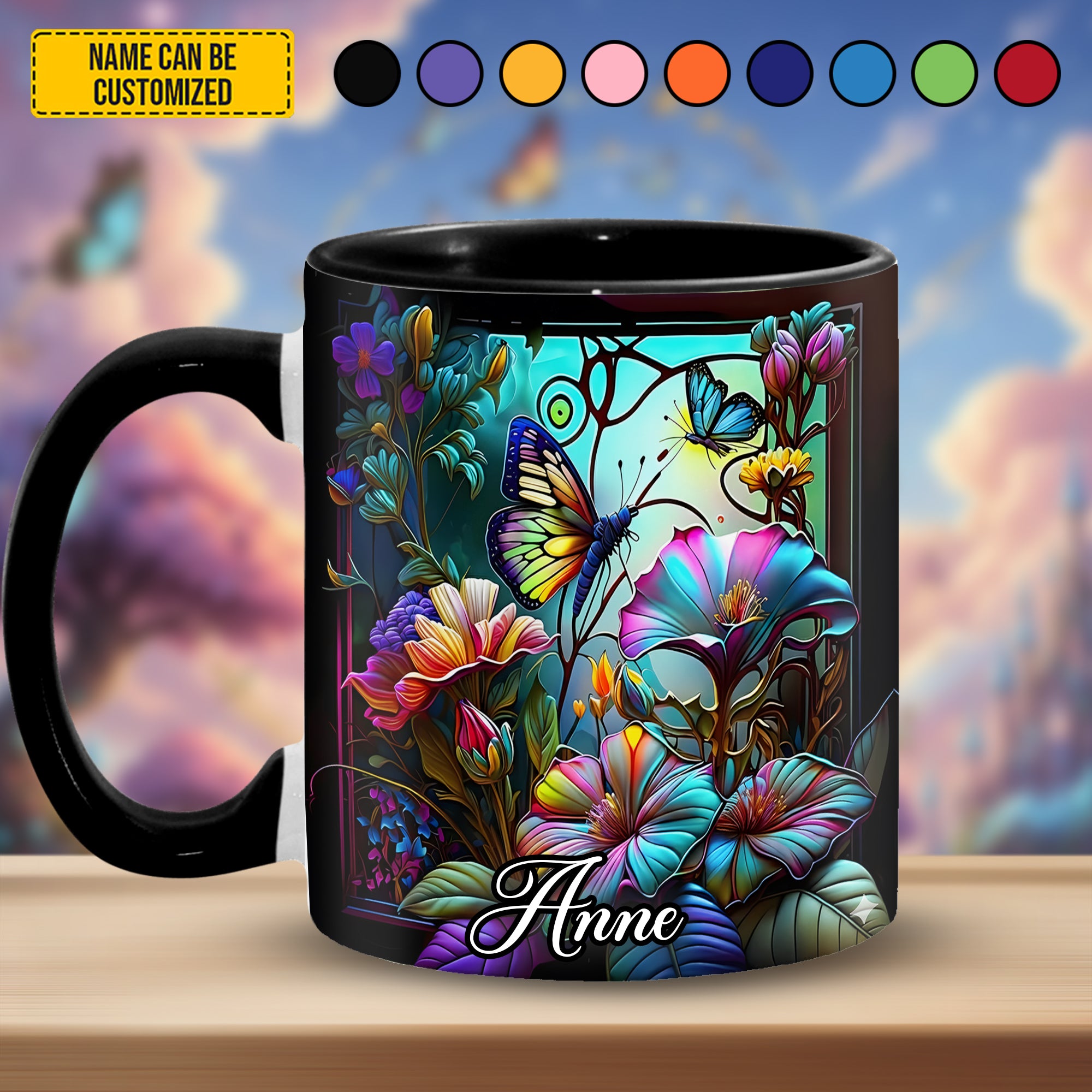 Personalized Butterfly Accent Mug Beautiful Butterfly Butterfly Themed Gifts For Adults