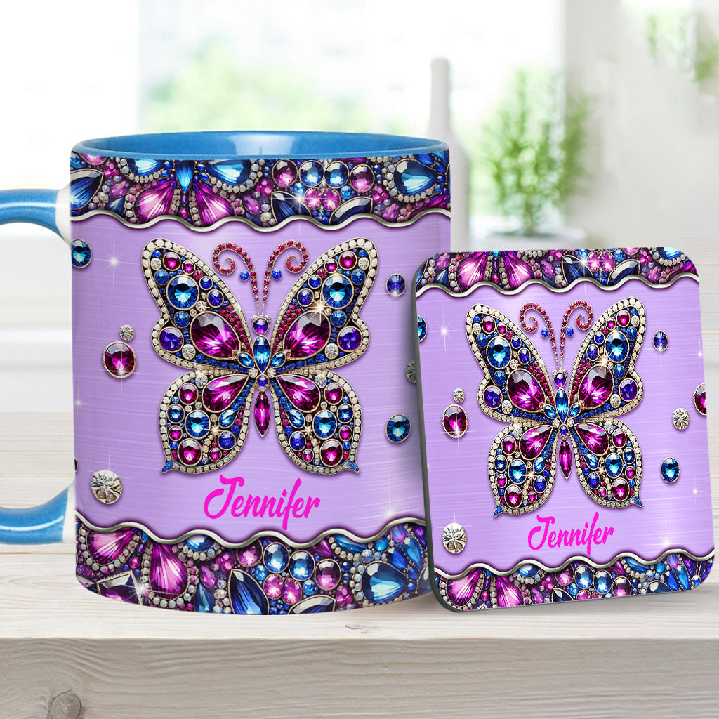 Personalized Butterfly Accent Mug Sparkle Butterfly Butterfly Gift Ideas For Lovers - Image 12