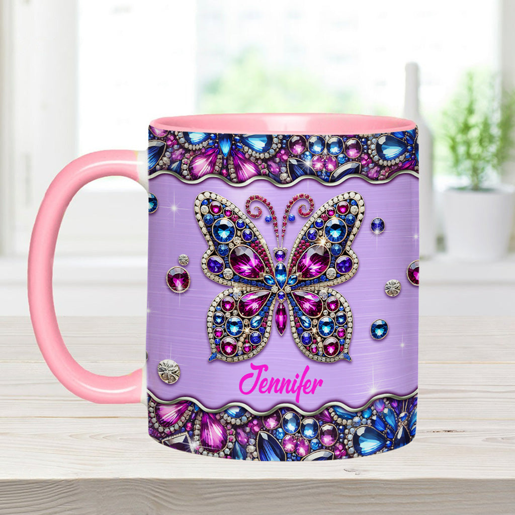 Personalized Butterfly Accent Mug Sparkle Butterfly Butterfly Gift Ideas For Lovers - Image 18