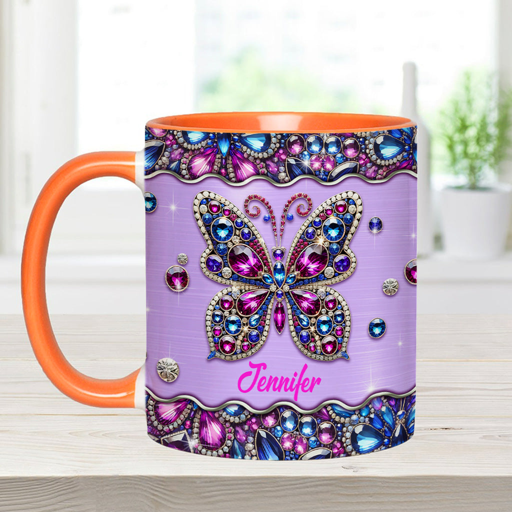 Personalized Butterfly Accent Mug Sparkle Butterfly Butterfly Gift Ideas For Lovers - Image 16