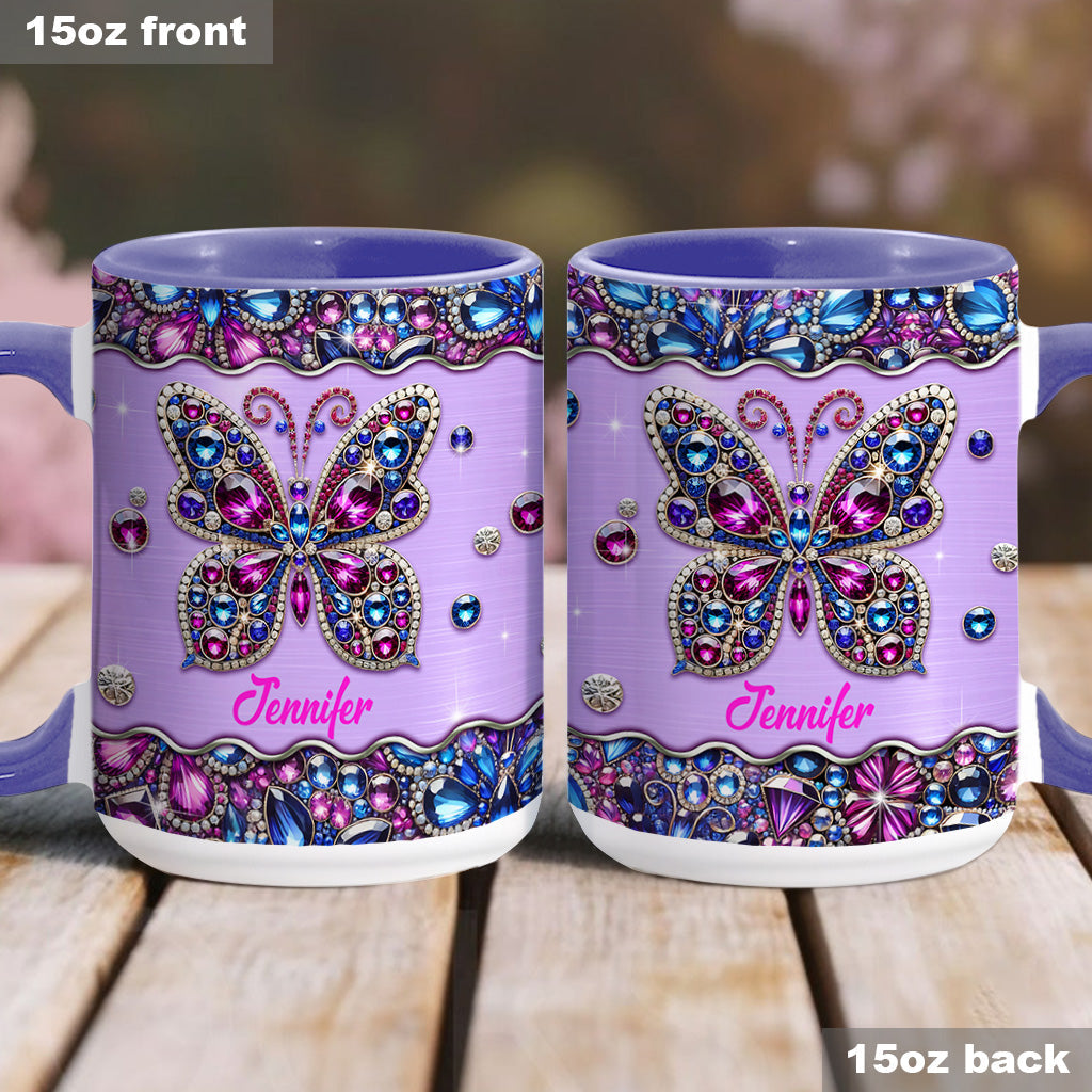Personalized Butterfly Accent Mug Sparkle Butterfly Butterfly Gift Ideas For Lovers - Image 8