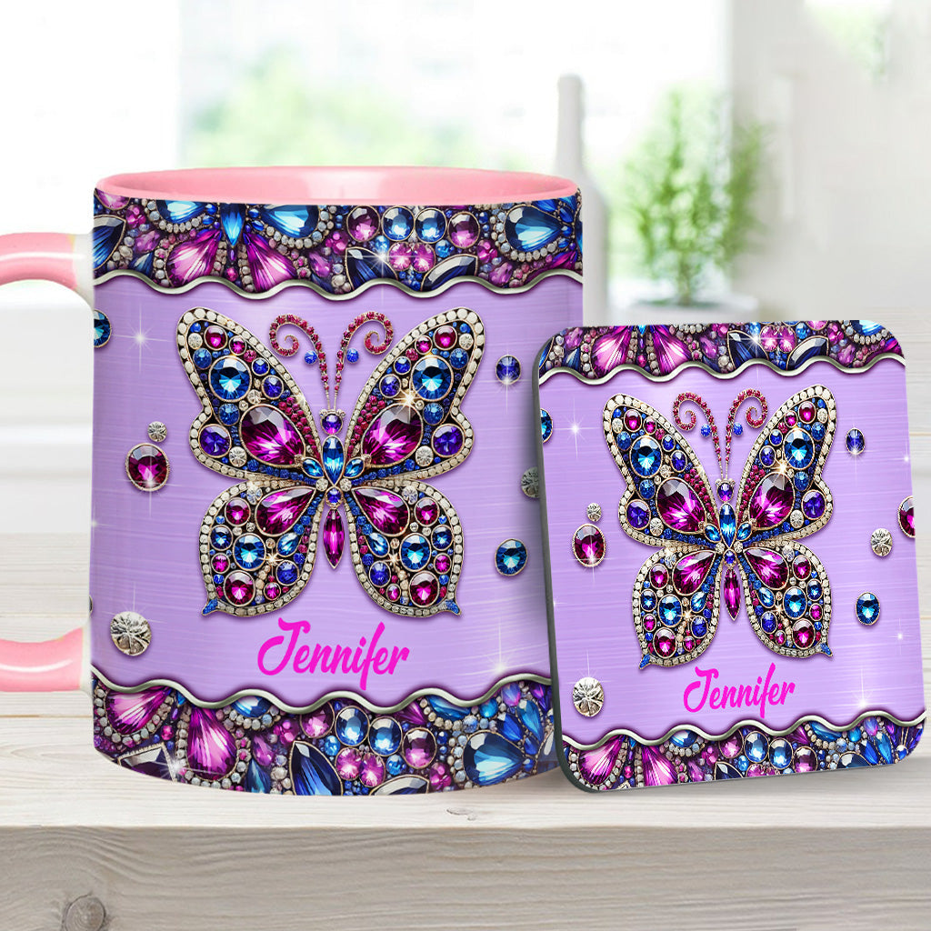 Personalized Butterfly Accent Mug Sparkle Butterfly Butterfly Gift Ideas For Lovers - Image 15