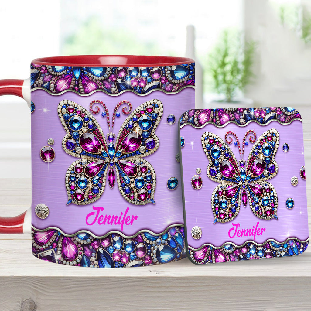Personalized Butterfly Accent Mug Sparkle Butterfly Butterfly Gift Ideas For Lovers - Image 10